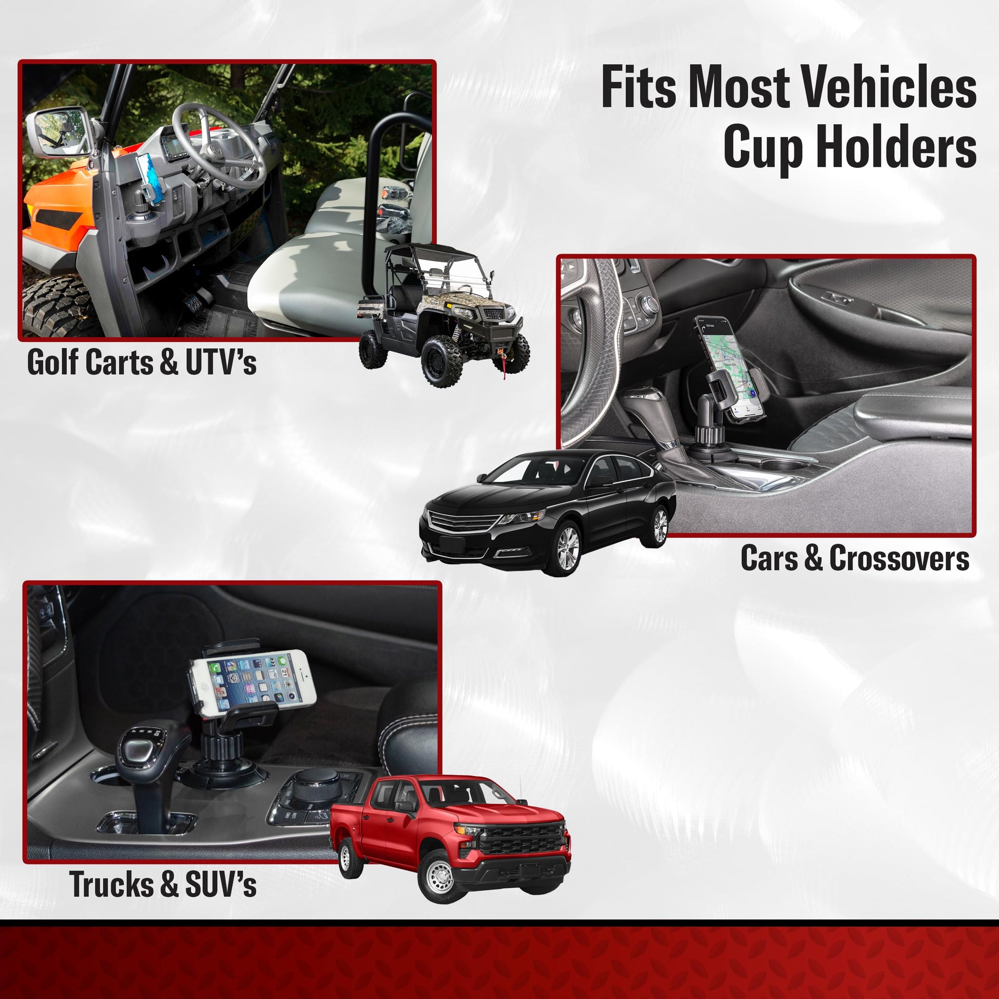 Custom Accessories Tuff Tech Cradle - Soporte Universal para teléfono de Coche