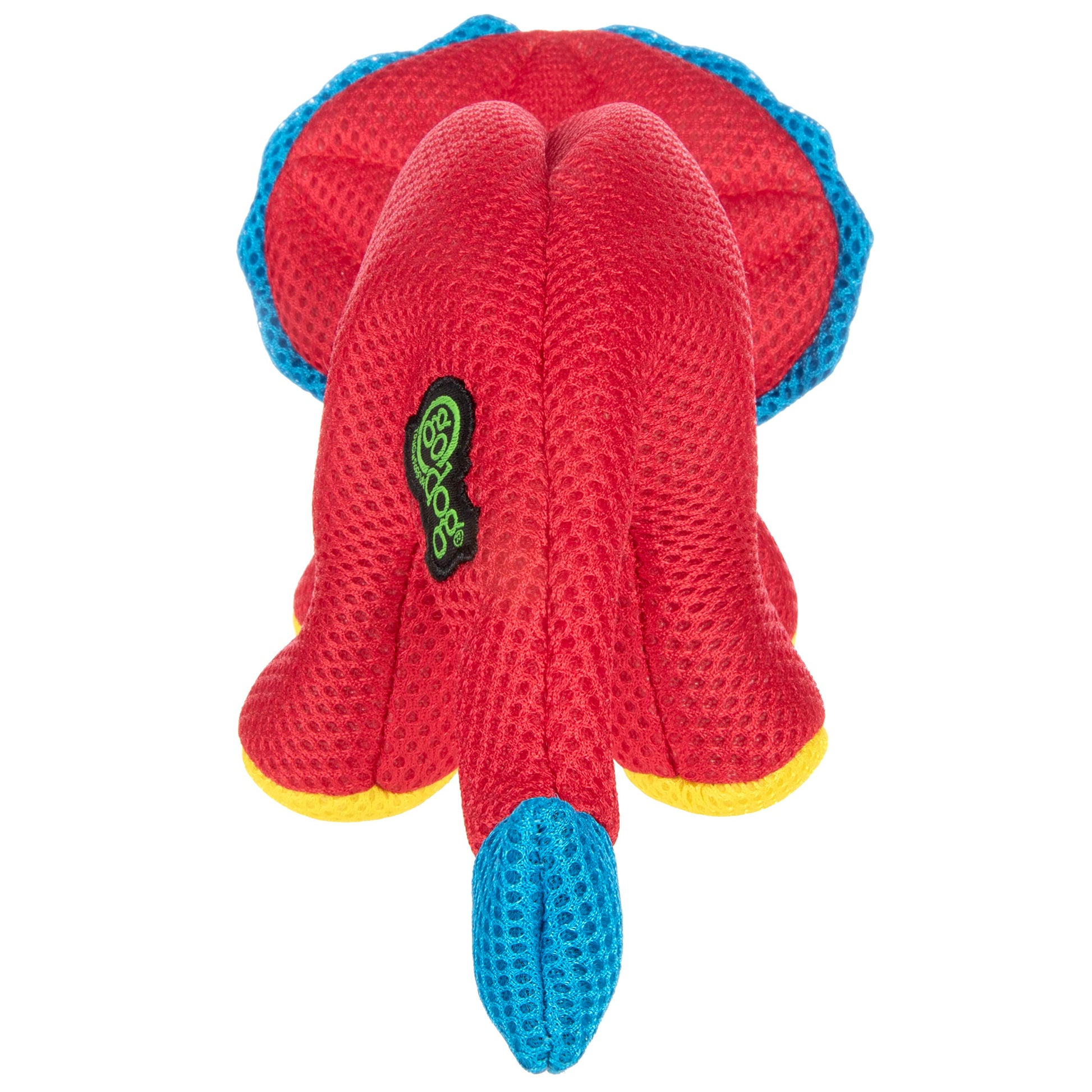 goDog - Juguete de Malla con Volantes y Volantes para Perros de Doble masticación, Color Rojo, pequeño