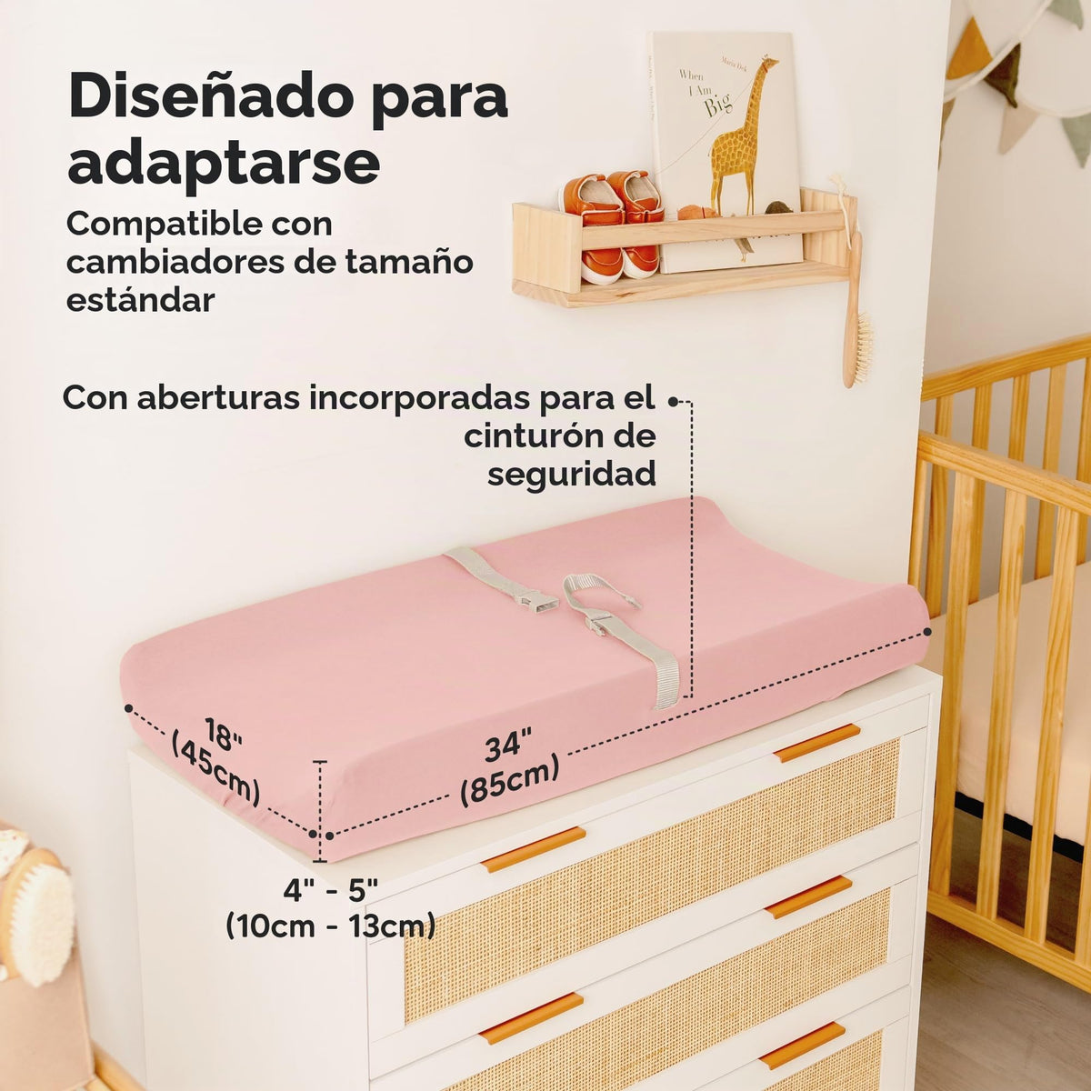 Paquete de 2 fundas orgánicas para cambiador para niña, niño, neutro, 100% algodón, funda suave para cambiador de pañales, sábanas para cambiador de pañales, forro de cambiador de contorno, funda para