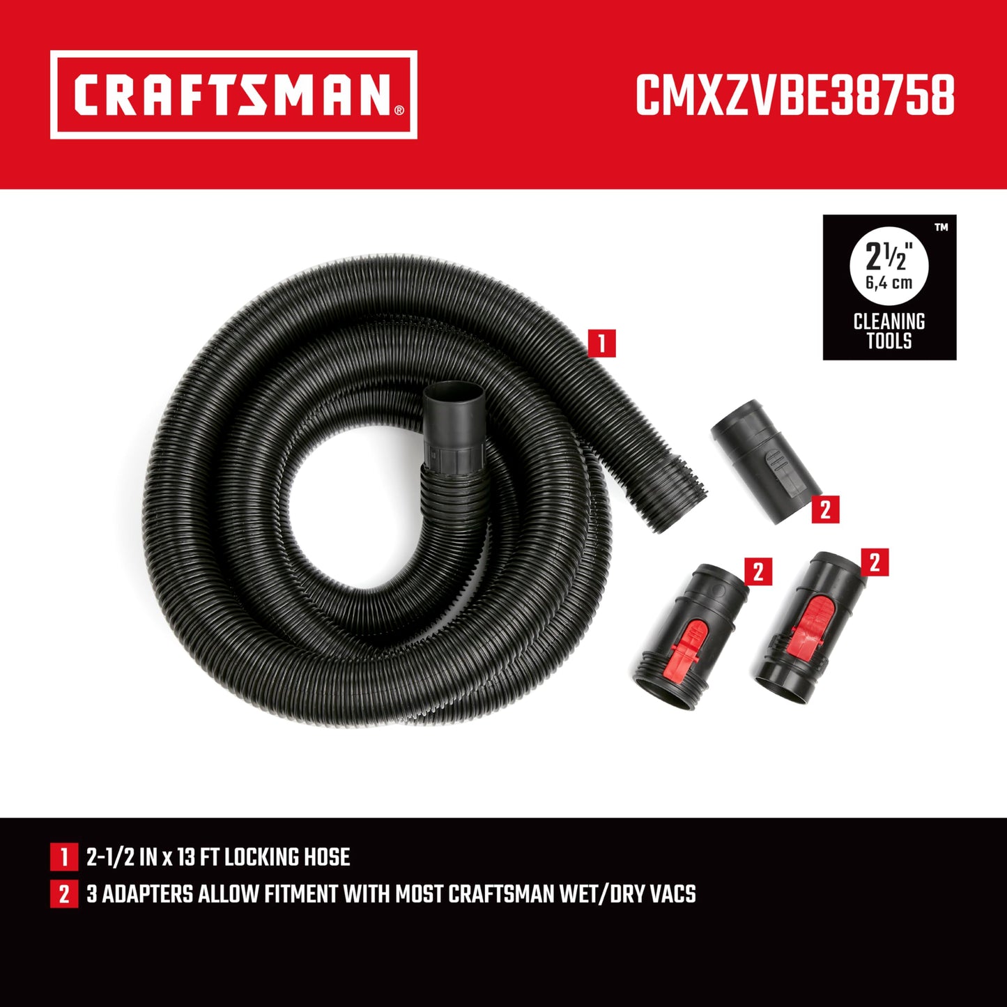CRAFTSMAN CMXZVBE38758 - Kit de manguera de aspiradora para aspiradoras de tienda