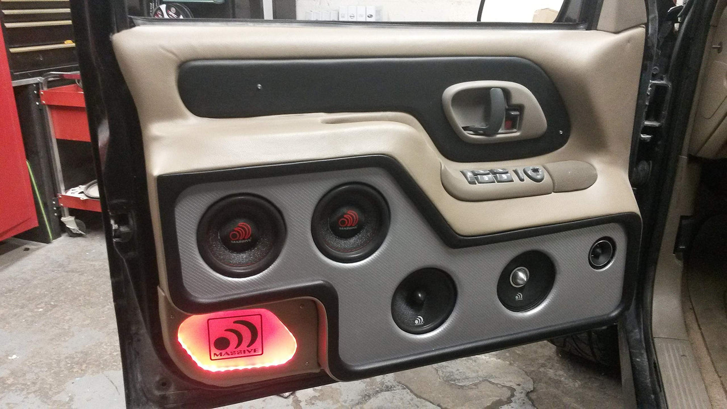 Massive Audio SUMMO64XL - Subwoofer de audio para coche de 6.5 pulgadas, alto rendimiento para coches, camiones, jeeps, 6.5 pulgadas, 150 W RMS, 300 W MAX Dual 4 Ohm, bobina de voz de 1.5 pulgadas. Se