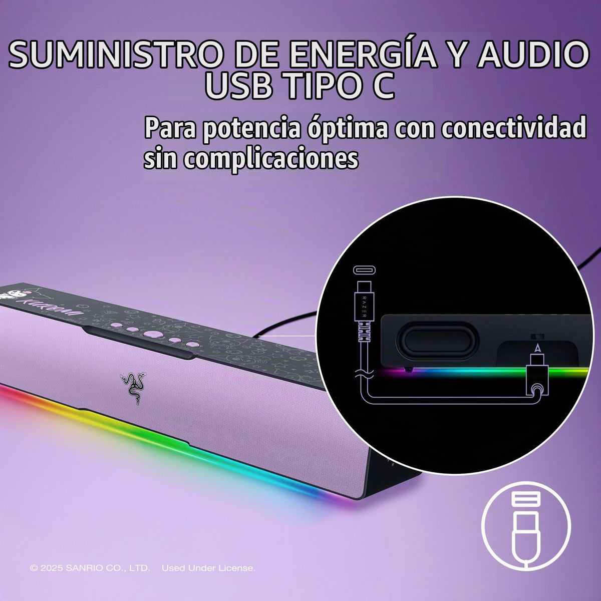 Barra de Sonido Razer Leviathan V2 X Kuromi Edition