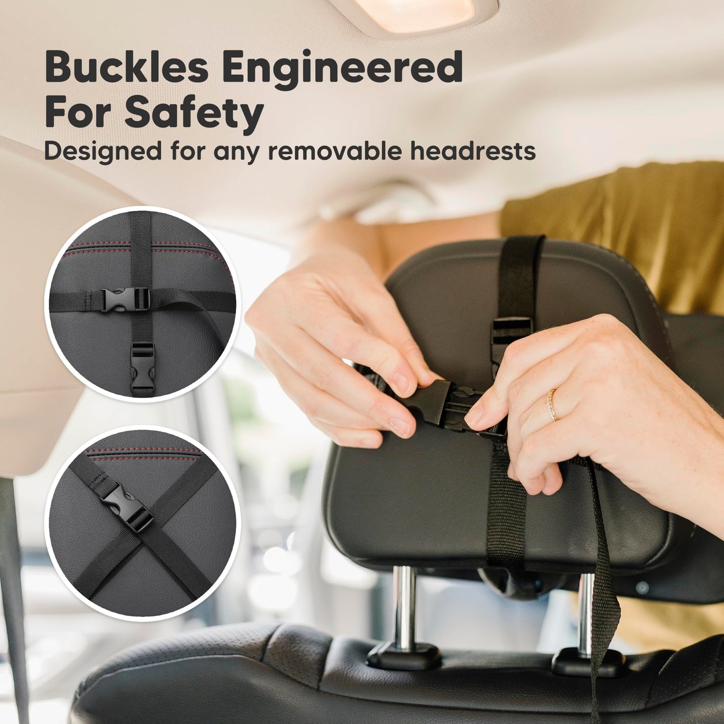 Espejo de seguridad para asiento de coche de bebé, amplio espejo de coche inastillable para asiento trasero del bebé, vista cristalina, accesorios de viaje, fácil de instalar y ajustable para