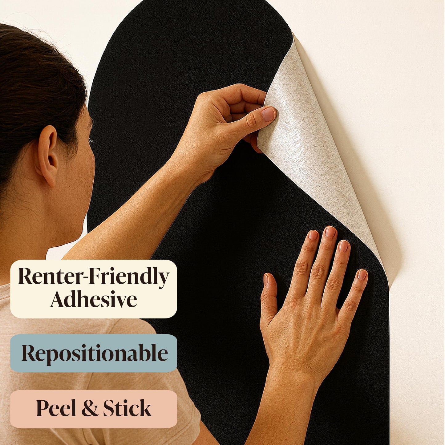 Orelle MagicWall | Calcomanía de arco magnético para pared – Reposicionable y amigable para inquilinos | Adhesivo de pared magnético tipo despegar y pegar, pizarrón | Esenciales para sala de juegos |