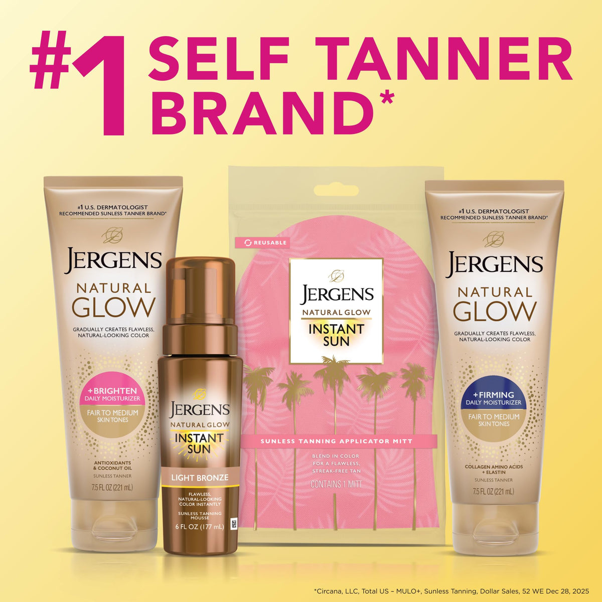 Jergens Loción Corporal Natural Glow Fair to Medium, 221 ml