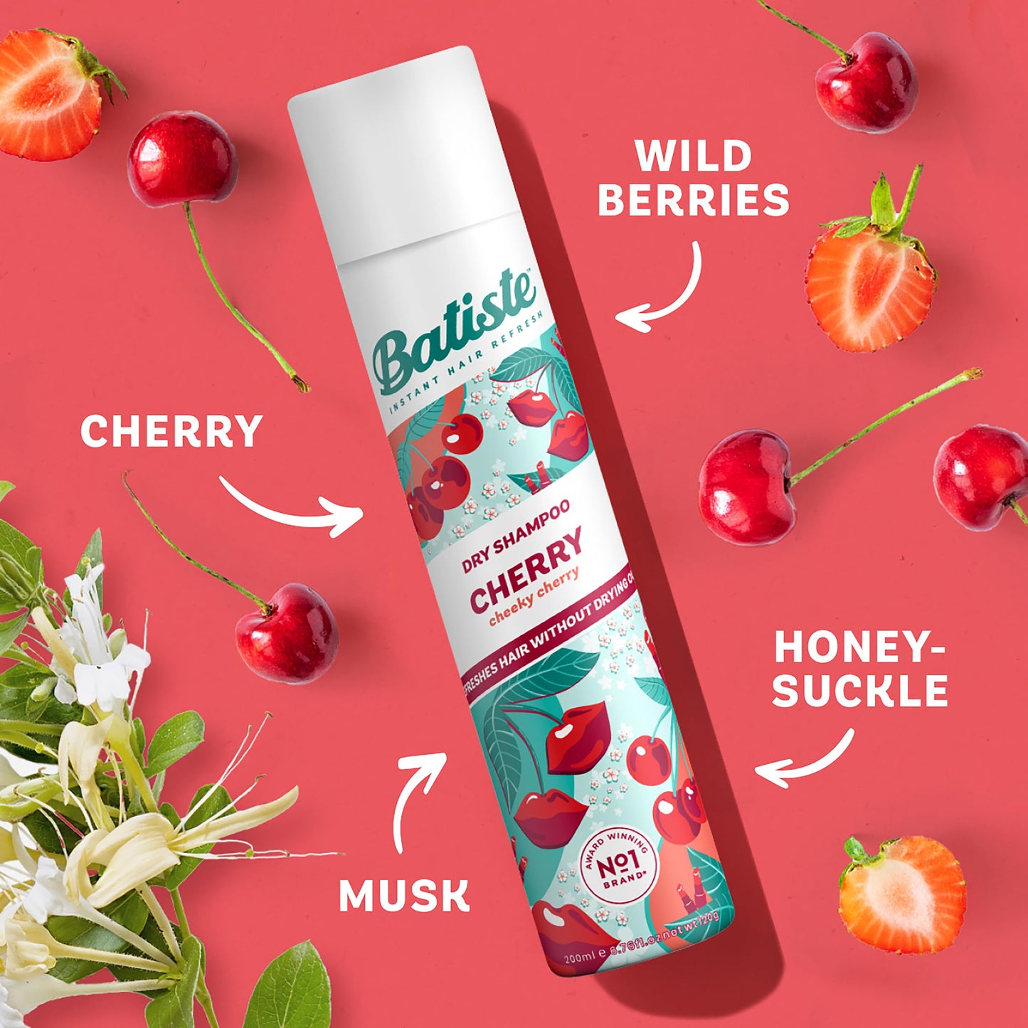 Batiste Dry Shampoo, Cherry Fragrance, 6.73 Ounce