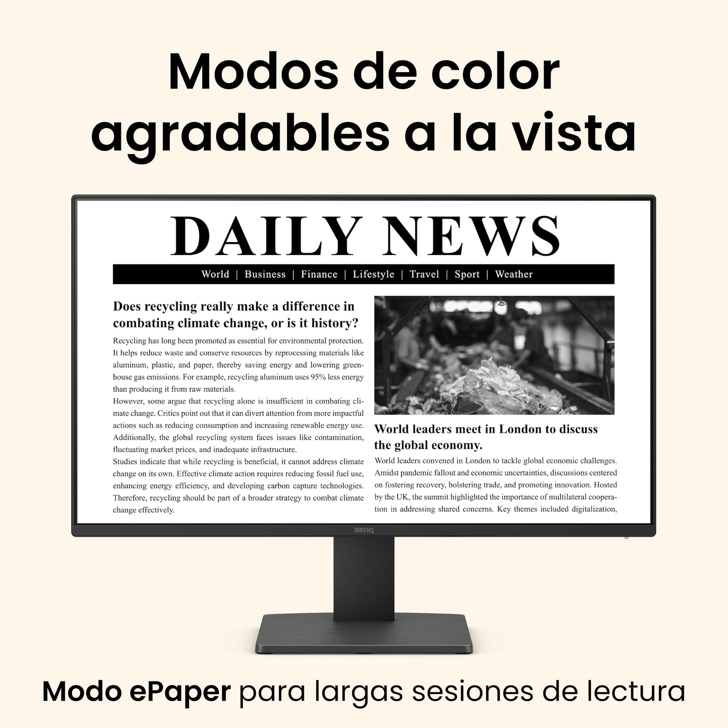 BenQ Monitor GW2491 23.8” 1080p FHD 100Hz IPS HDMI DP Tecnologías para el Cuidado de la Vista Bisel Ultra Delgado Software Eye-Care U