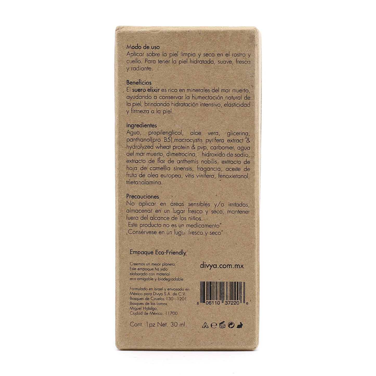 Elixir Serum Facial Hidratación Total, Divya, Mejora la Elasticidad de tu Piel para Eliminar las Marcas de Expresiones de tu Piel y Darle un Brillo Alucinante , Dorado
