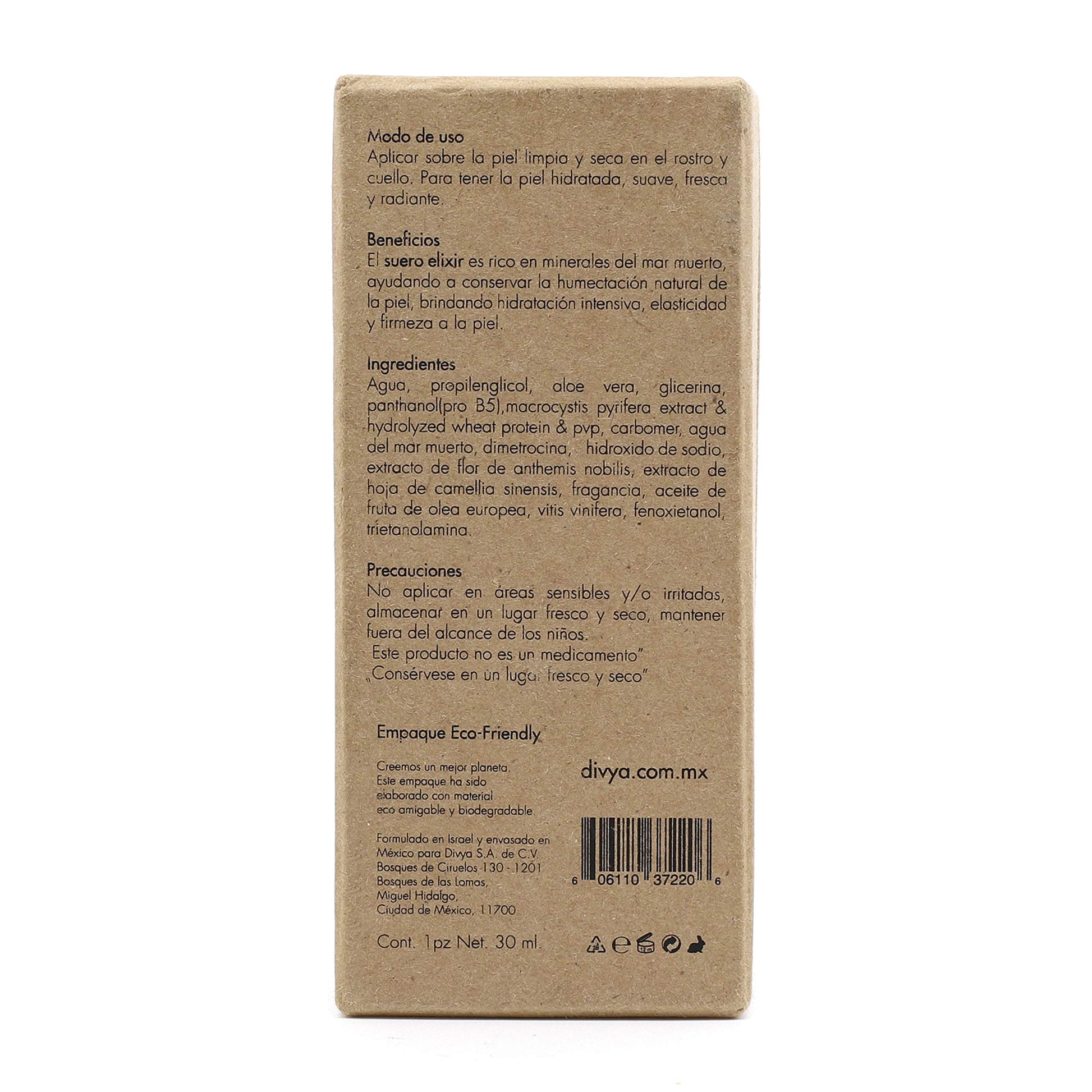 Elixir Serum Facial Hidratación Total, Divya, Mejora la Elasticidad de tu Piel para Eliminar las Marcas de Expresiones de tu Piel y Darle un Brillo Alucinante , Dorado