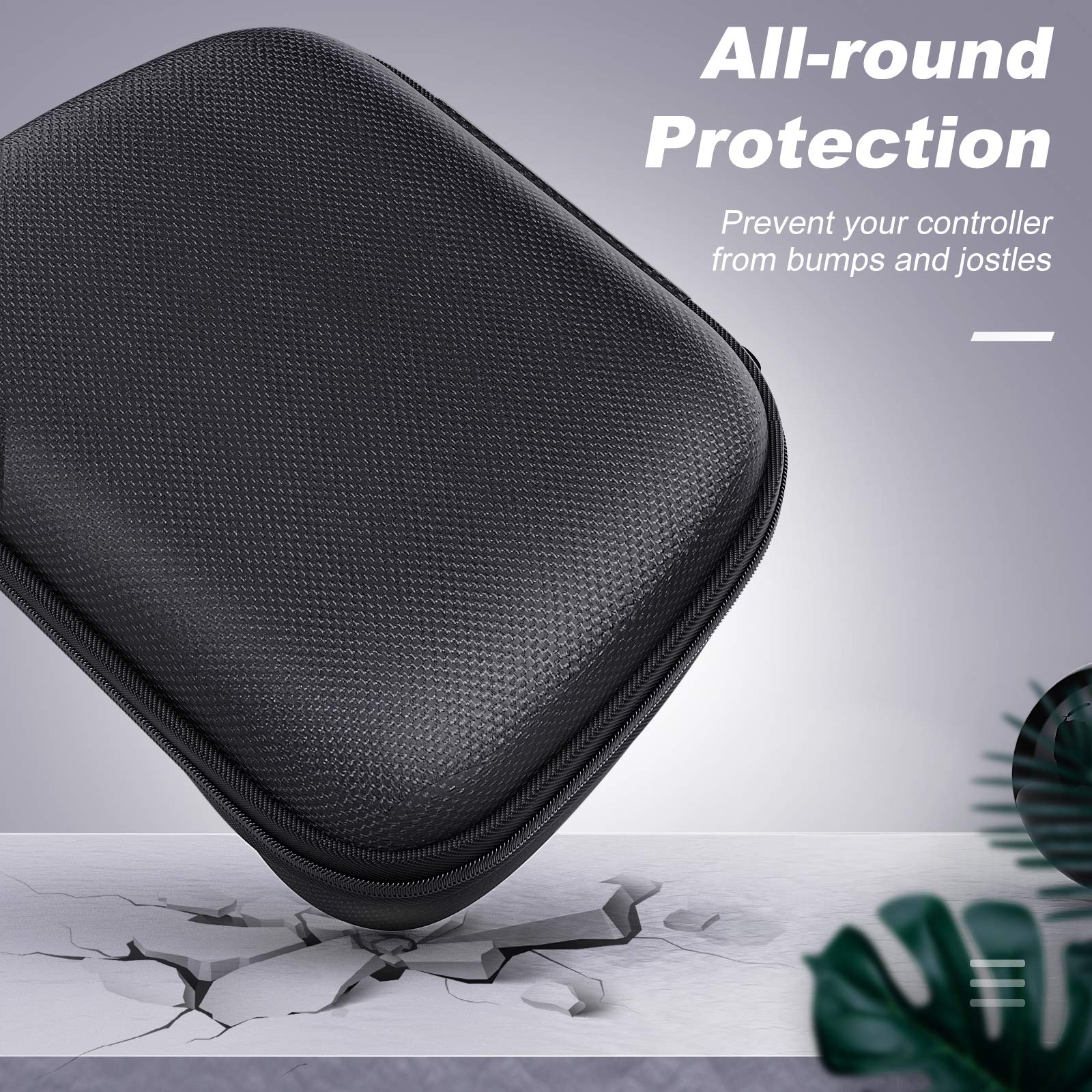 Estuche de Transporte MoKo Negro para Controlador Inalámbrico PS5 y Xbox Series X/S de Carcasa Rígida EVA
