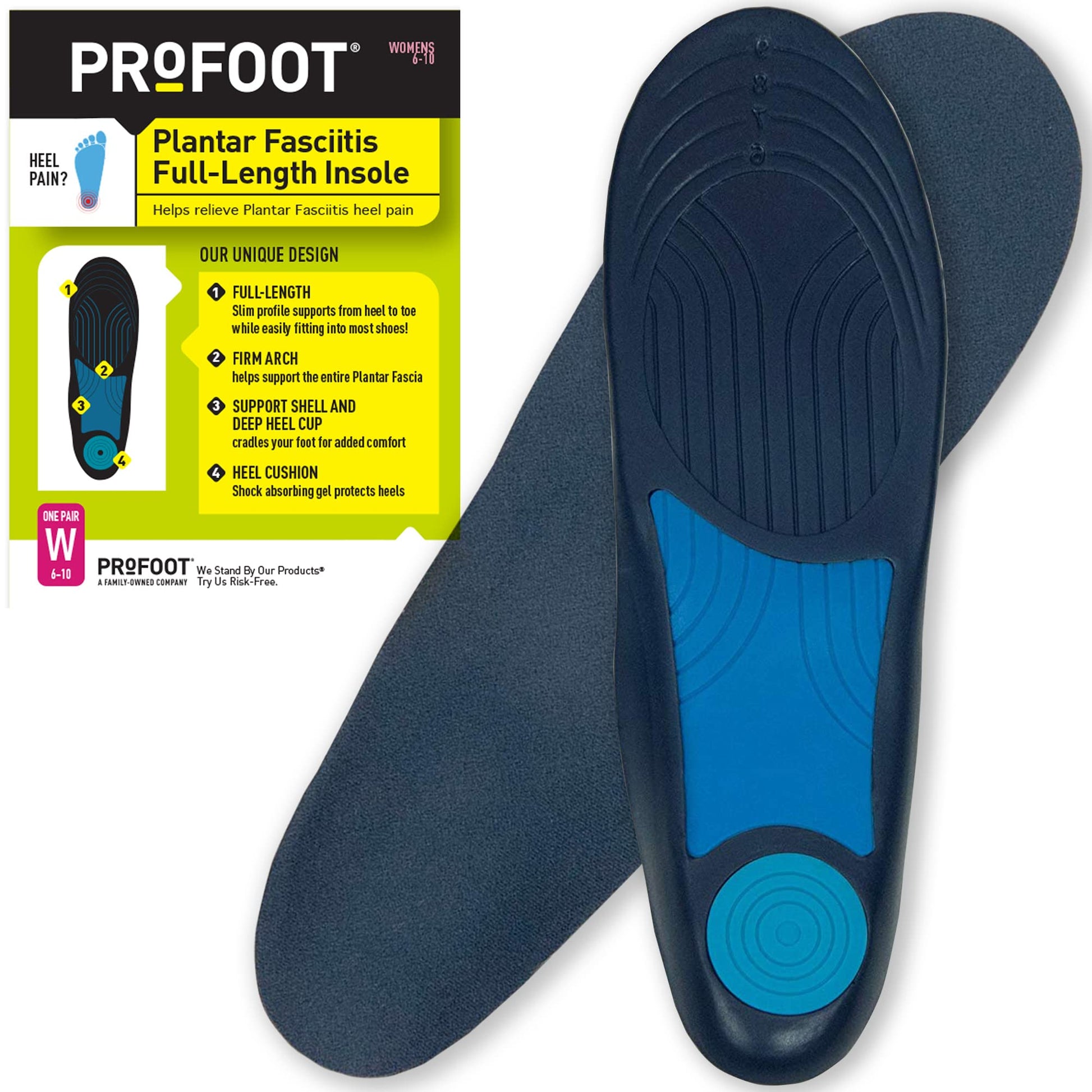 Plantilla Fascitis Plantar PROFOOT Completa para Mujer