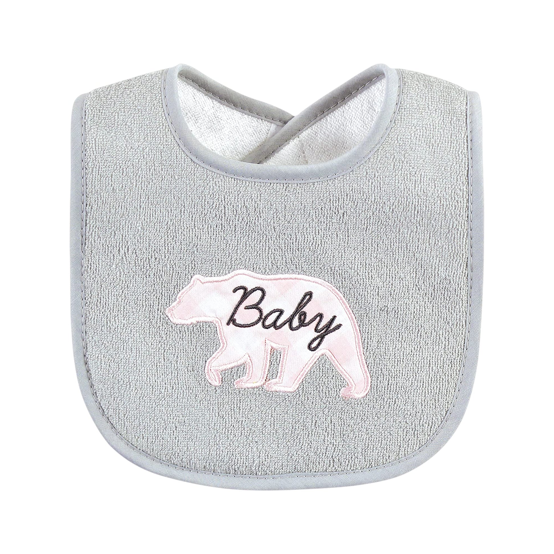 Hudson Baby Baberos unisex de rizo de algodón para bebé con relleno de fibra, oso de alce para niña, talla única