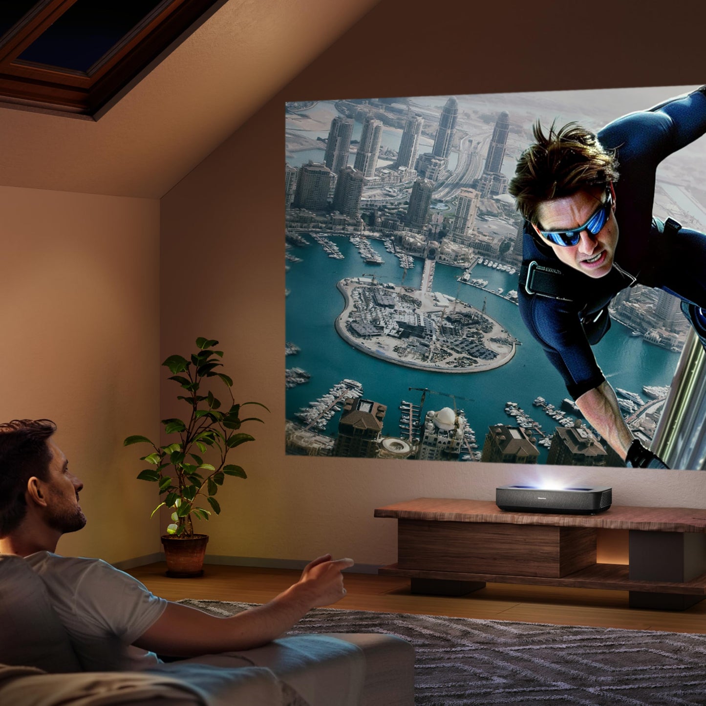 Hisense Proyector Inteligente de Distancia ultracorta 4K X-Fusion Laser Cinema PL2 Dolby Vision＆Dolby Atmos