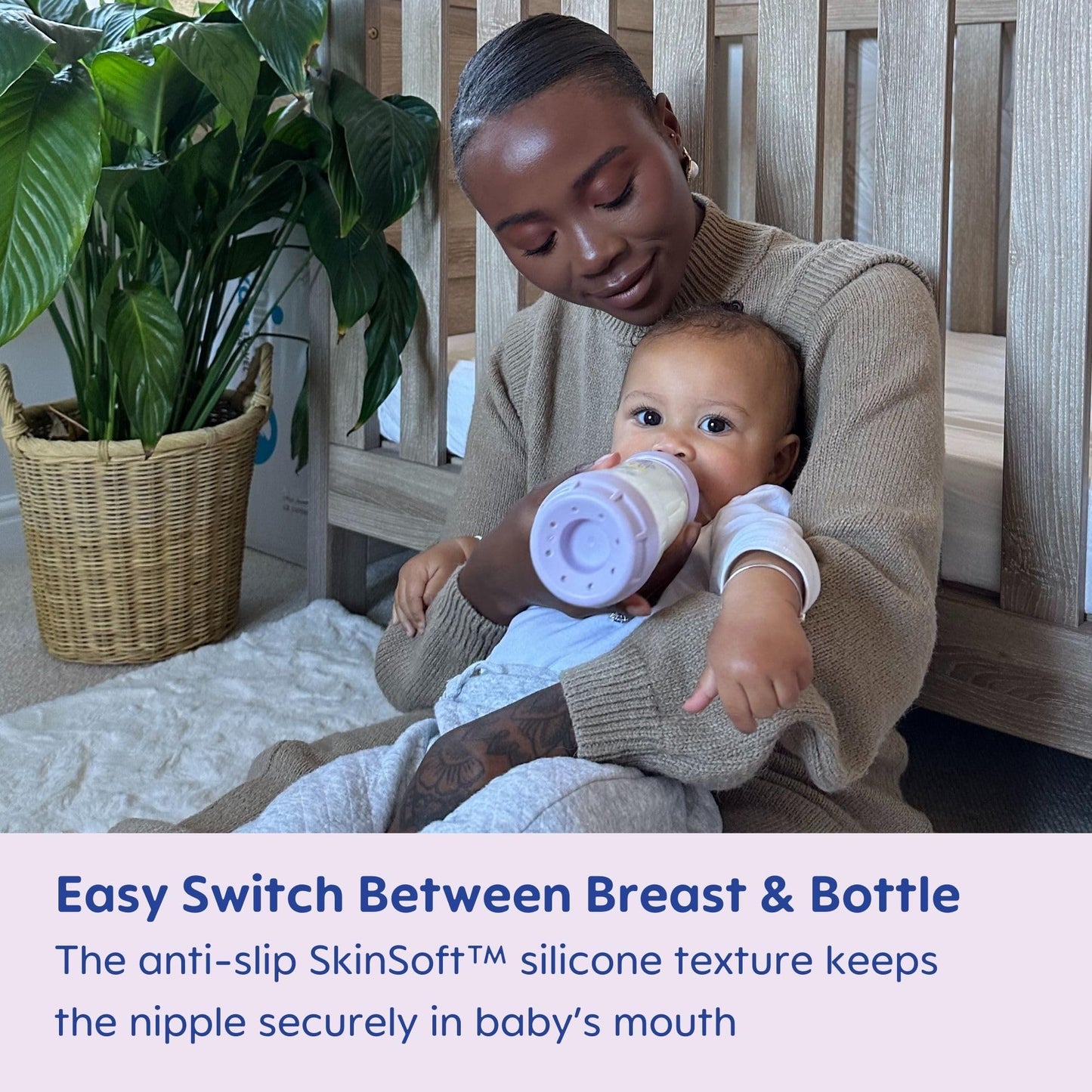 MAM Easy Start - Biberón anticólico de 9 onzas, flujo medio, botella de pezón de silicona similar a la lactancia materna, reduce los cólicos, gas y reflujo, fácil de limpiar, sin BPA, biberones