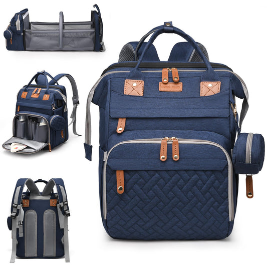 Bolsa para Pañales AHNTTGS Azul Grande con Cambiador