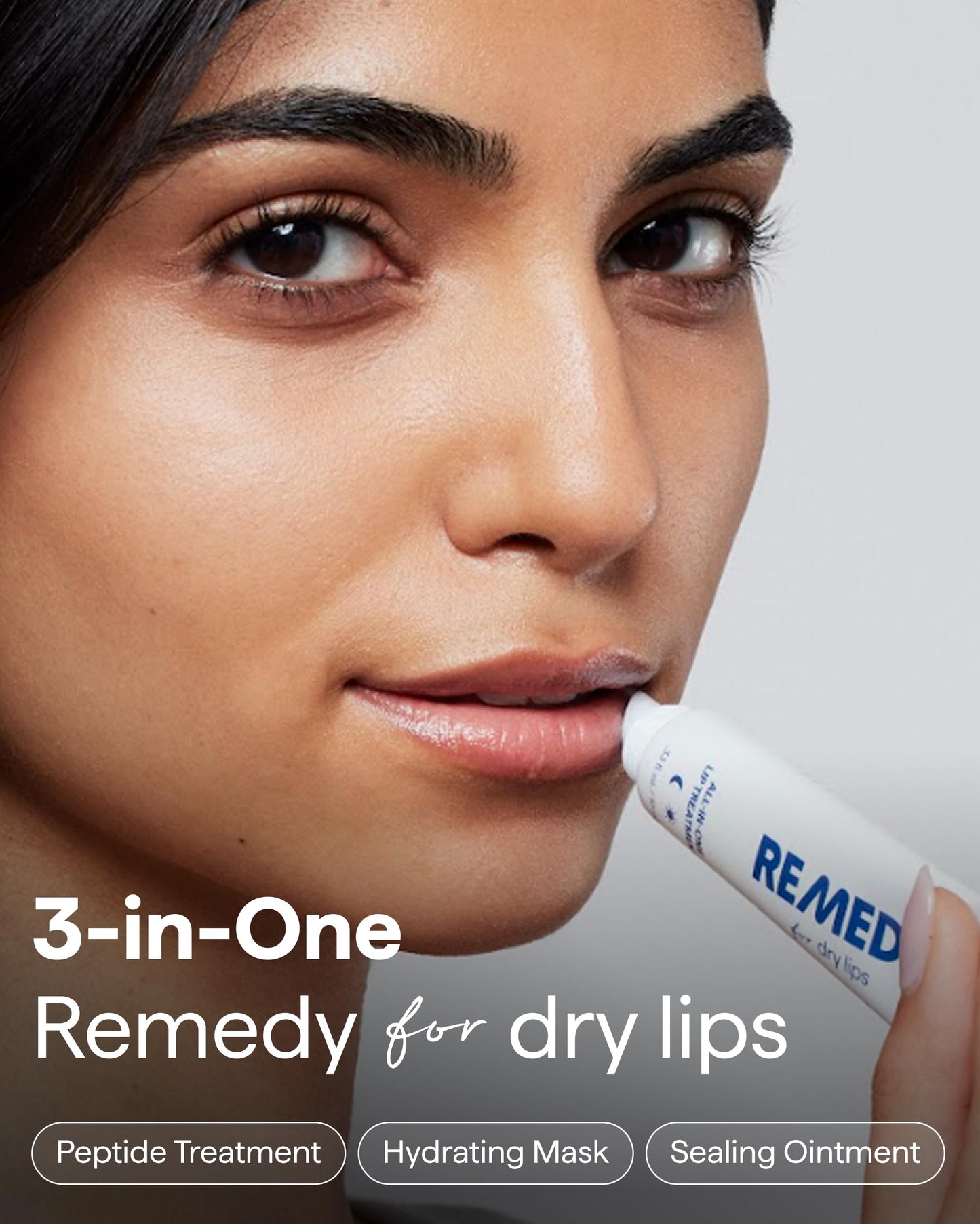 Remedy Science Remedio para los labios secos: bálsamo labial hidratante y cicatrizante con ceramidas, péptidos y dimeticona. Repara los labios secos y agrietados. Por el dermatólogo Dr. Shah