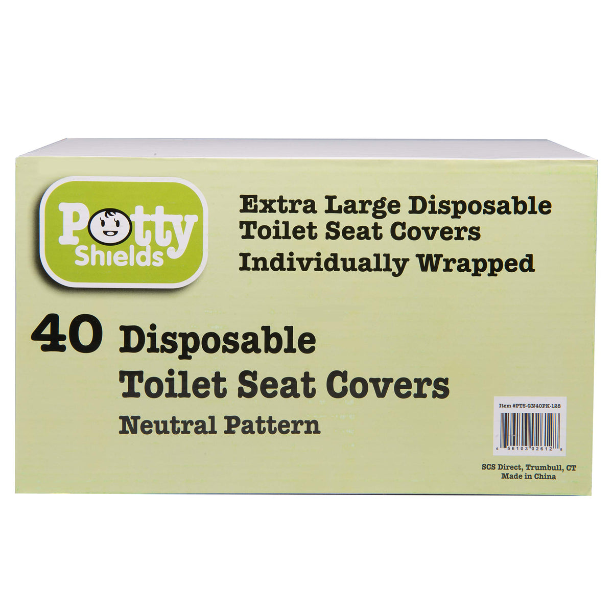 Cubiertas Desechables para Asiento de Inodoro Potty Shields (Paquete de 40) - Cubierta de Inodoro XL Impermeable para Niños Pequeños, Niños y Adultos - Portátil y Envuelta Individualmente para Viajes