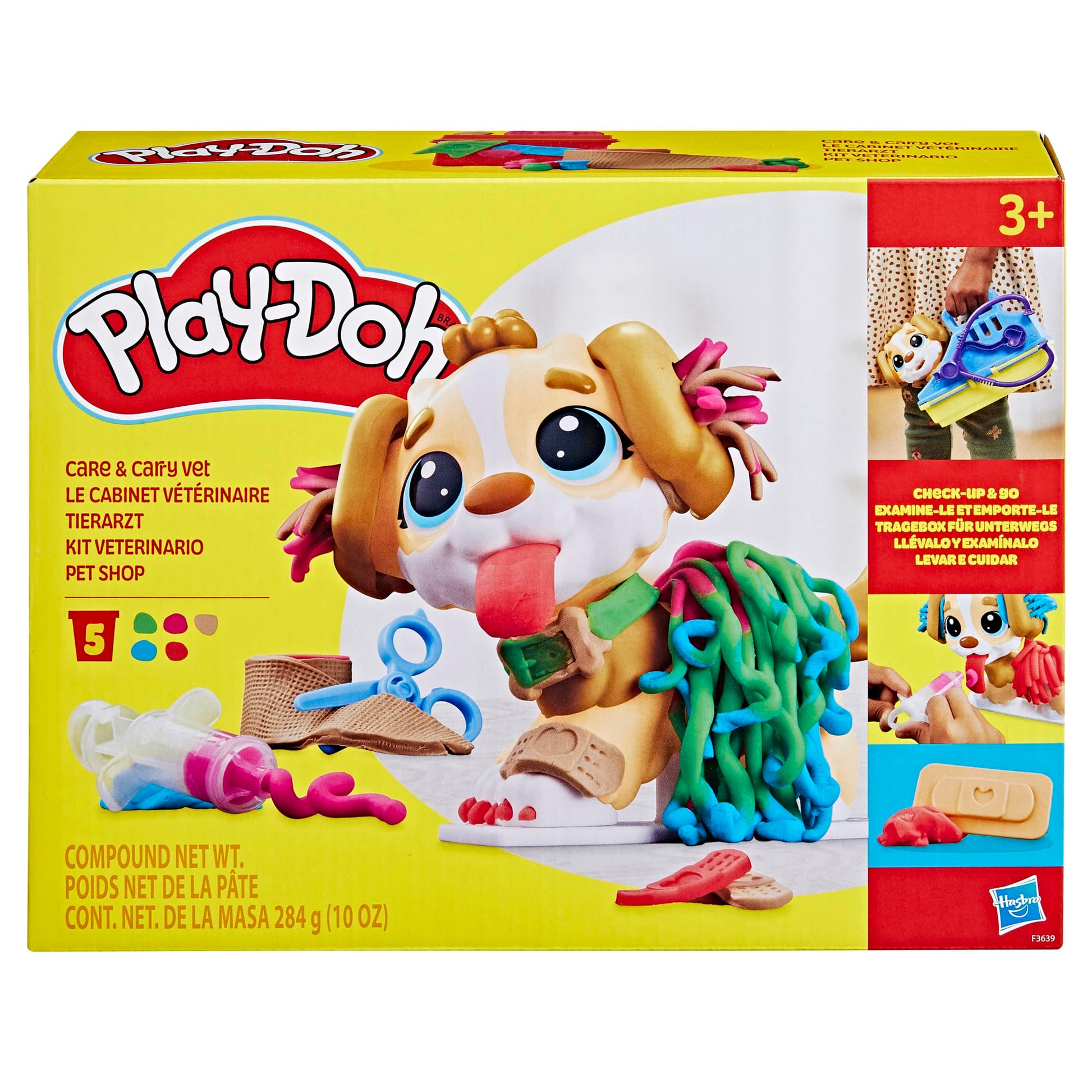 Hasbro Play-Doh Kit Veterinario Kit de Manualidades con Cachorro de Juguete, 10 Herramientas y 5 Colores para niños y niñas a Partir de los 3 años