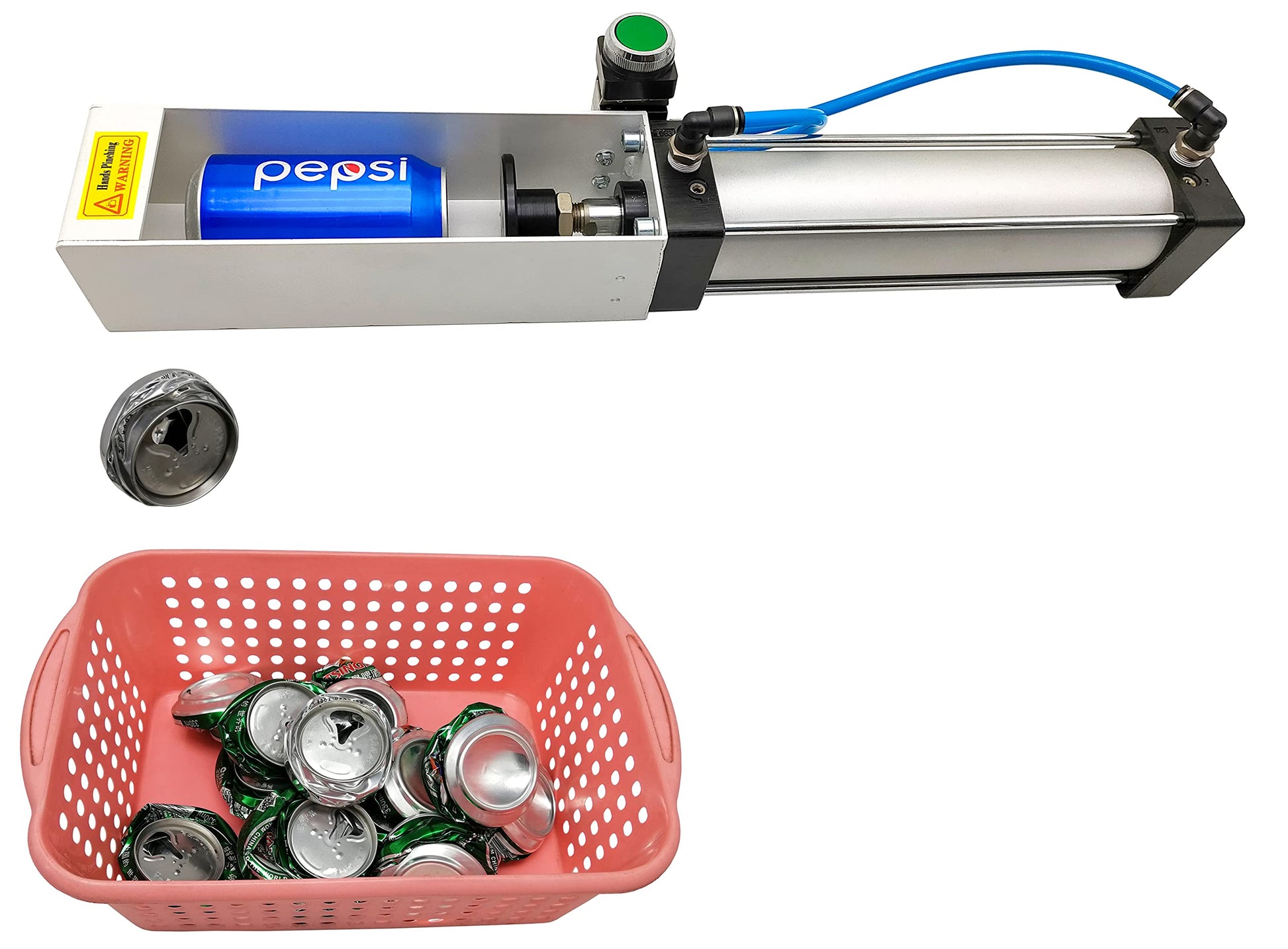 Trituradora de Latas de Aluminio NKAIRE Neumática con Válvula de Botón Ecológica