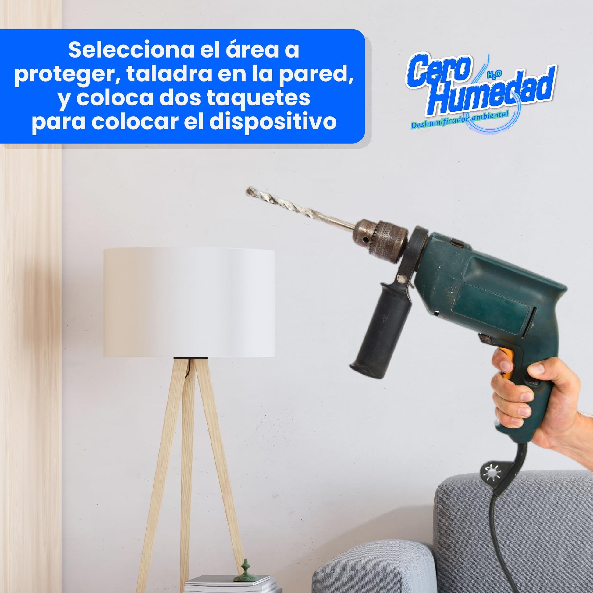 Cero Humedad | Contenedor VIP con 2 Cartuchos de 400 grs c/u | Absorben y Gelatinizan la Humedad Ambiental | Incluye Sistema de Sujeción
