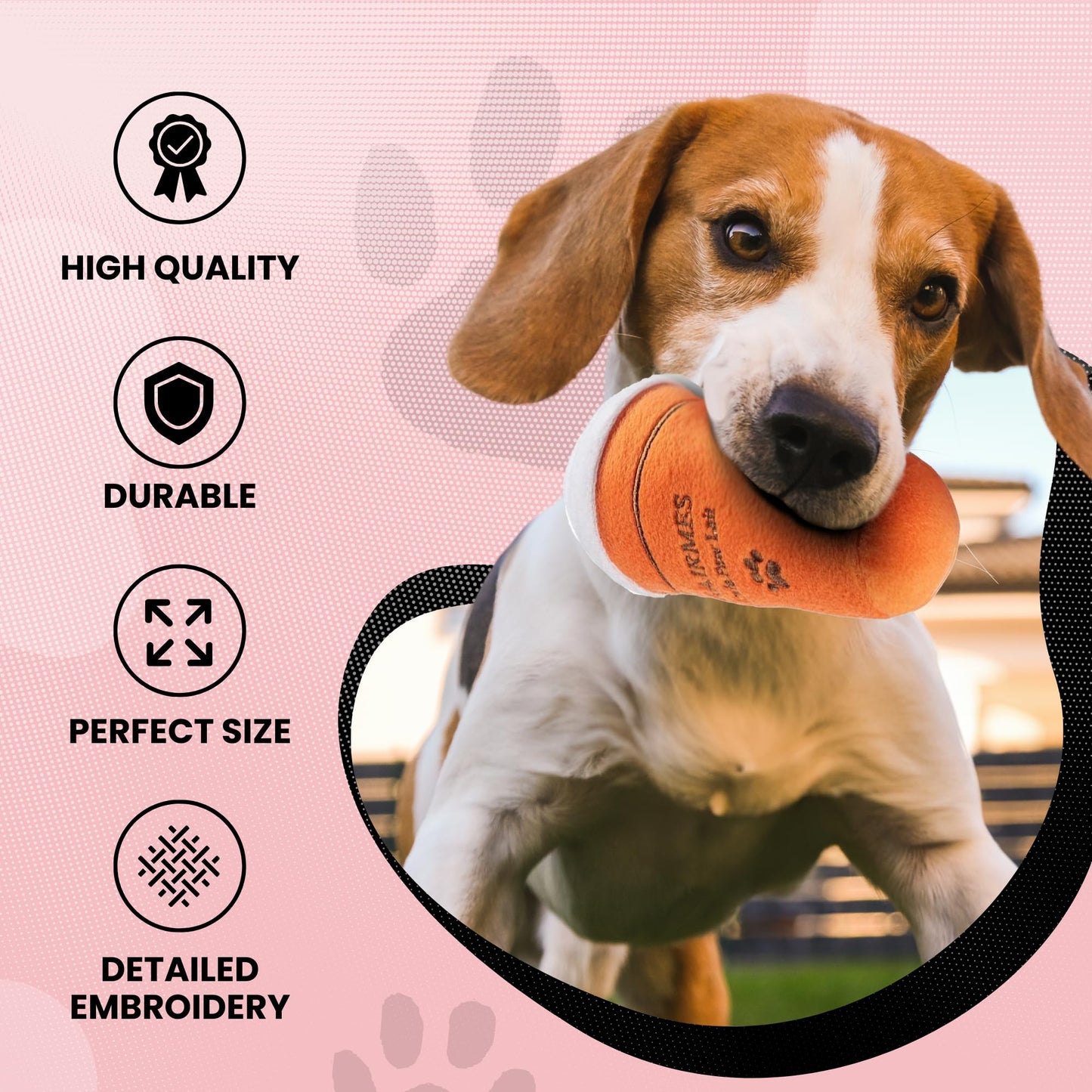 Juguetes de Peluche Dog Diggin Designs Nouveau en Beige y Marrón con Sonido para Perro