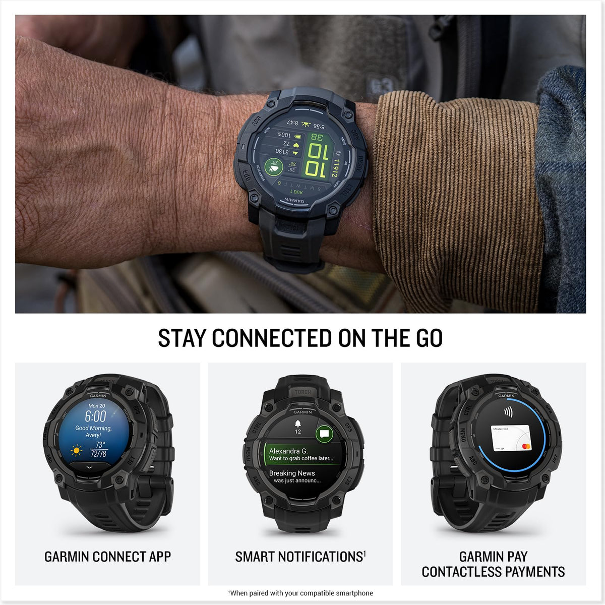 Reloj Garmin Instinct 3 Amoled Negro