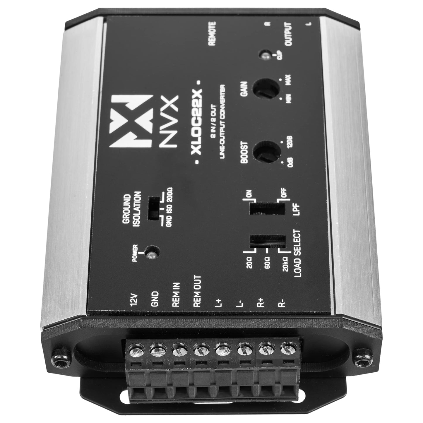NVX XLOC22X 2 entradas / 2 salidas Convertidor de salida de línea activa de alto voltaje con coincidencia de impedancia y control de nivel remoto