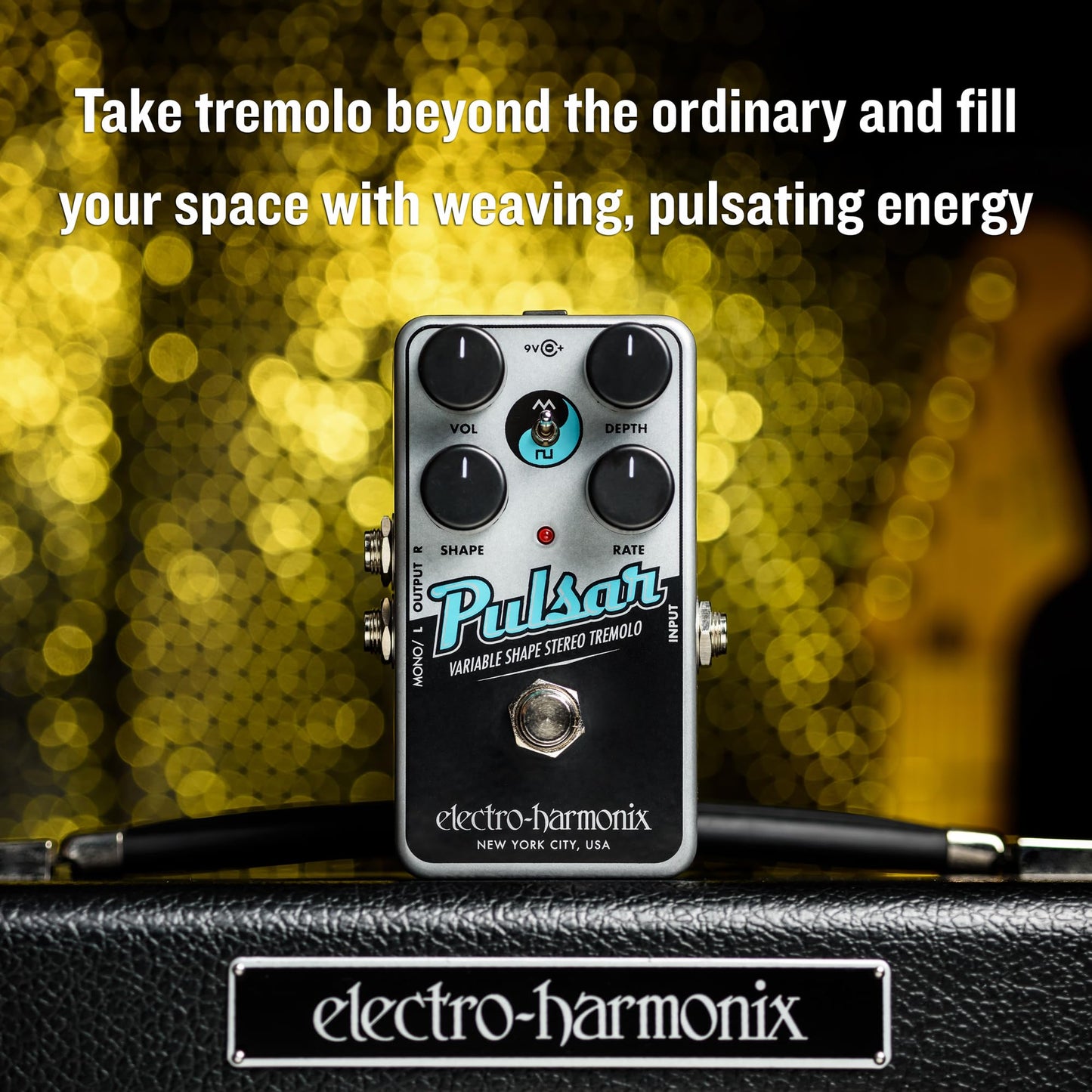Pedal de Trémolo Estéreo Electro-Harmonix Nano Pulsar de Forma Variable