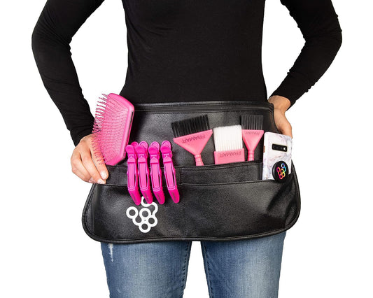 FRAMAR - Cinturón hipster para peluquería, cinturón de peluquero, delantales de salón para peluquero, funda para estilista, cinturón de maquillaje profesional, cintura de maquillaje, bolsa de tijeras, cinturón de maquillaje