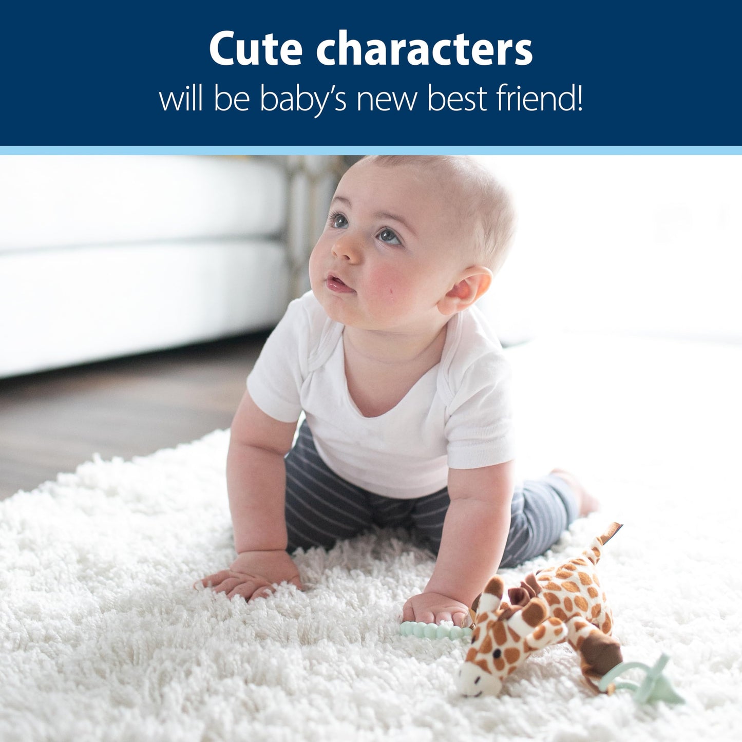 Soporte para Chupete y Mordedor Dr. Brown's Jirafa HappyPaci Verde Claro para Bebé 0-12 Meses