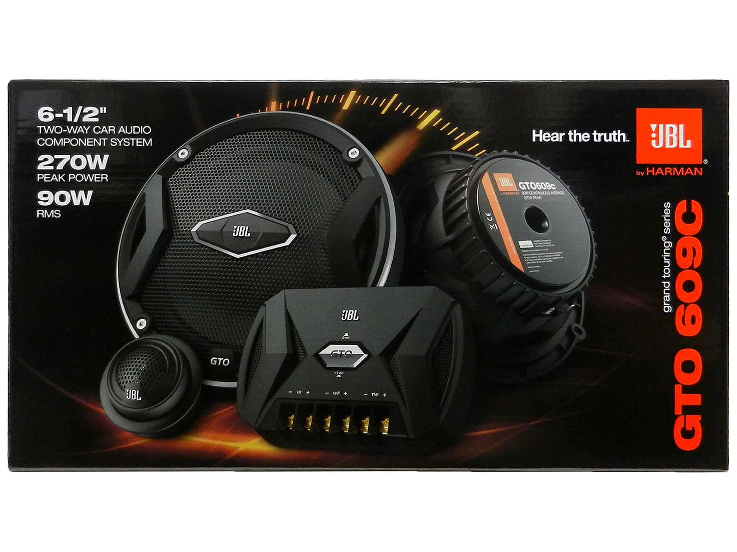 JBL GTO609C altavoz para automóvil De 2 vías 270 W - Altavoces para coche (De 2 vías, 270 W, 200 W, 3 Ohmio, 92 Db, 2500 Hz)