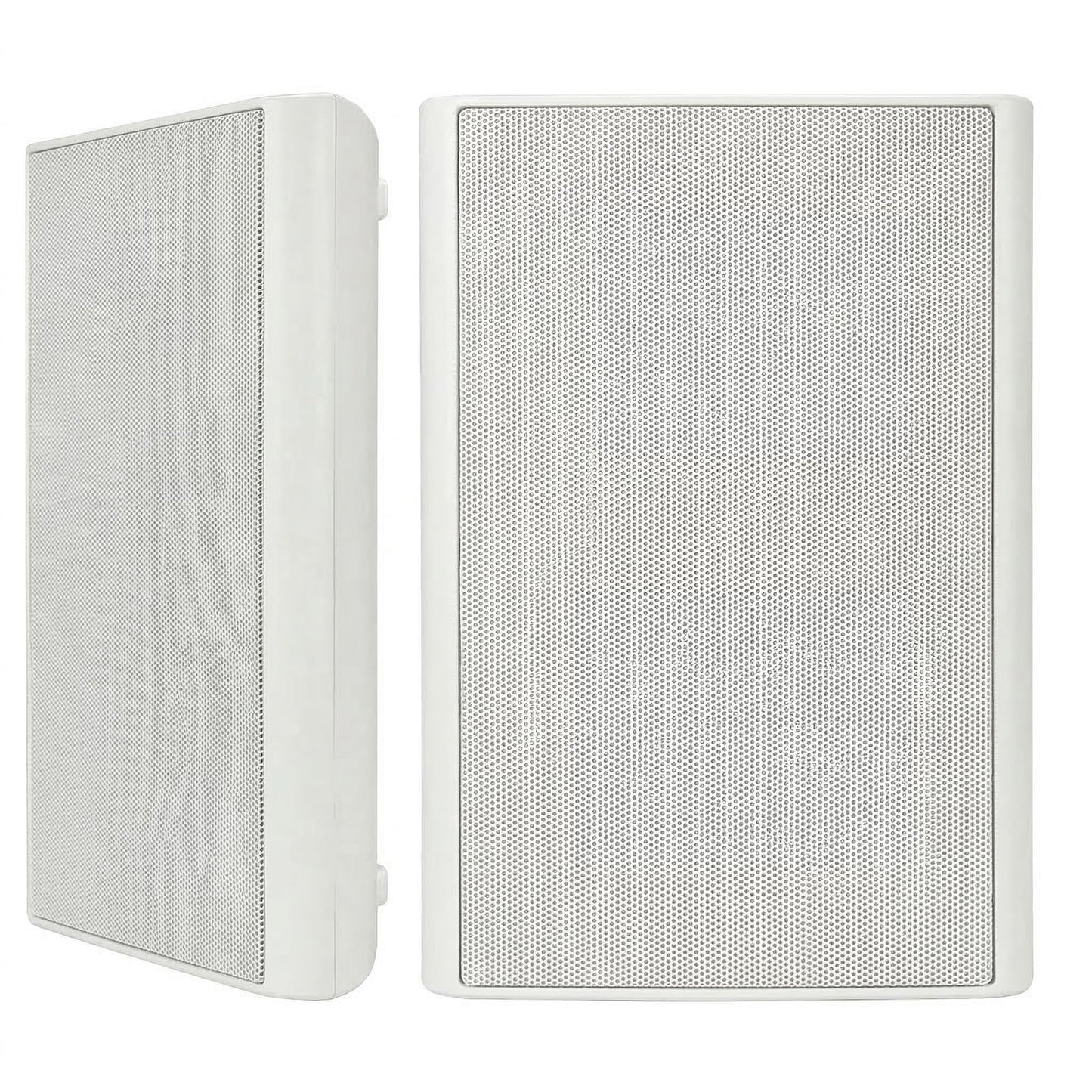 Herdio - Altavoces de pared ultrafinos de 5.25 pulgadas y 240 W (un par, blanco) - Diseño de montaje en pared con sonido claro nítido y construcción duradera para entretenimiento en el hogar inmersivo