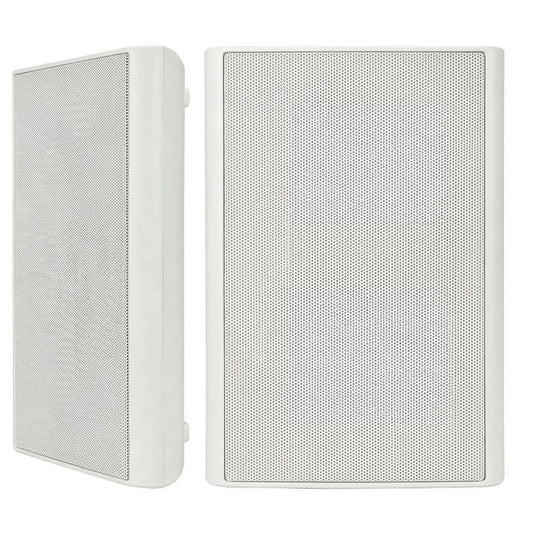 Altavoces de Pared Herdio Blancos Ultrafinos de 5.25 Pulgadas y 240 W para Sonido Claro en el Hogar