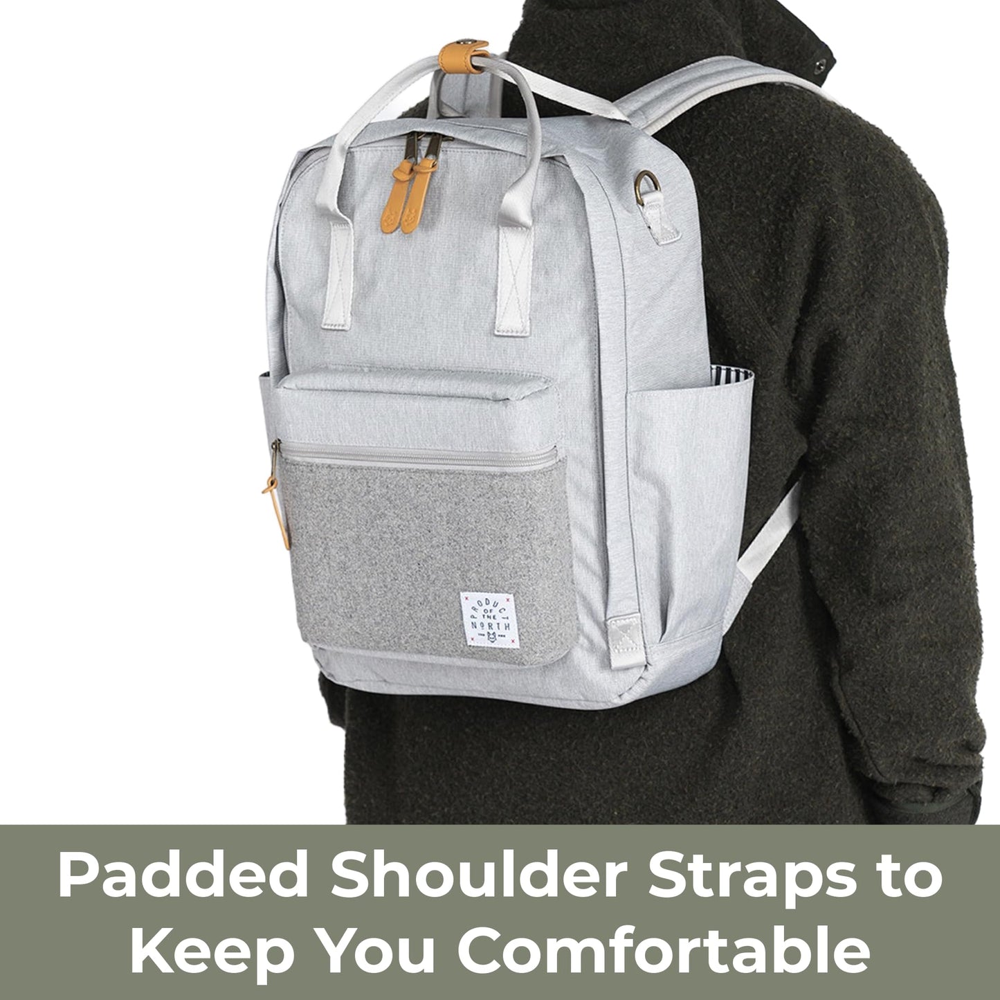 Product of the North Kids Pacific - Mochila sostenible para pañales, Gris jaspeado, Bolsa Elkin