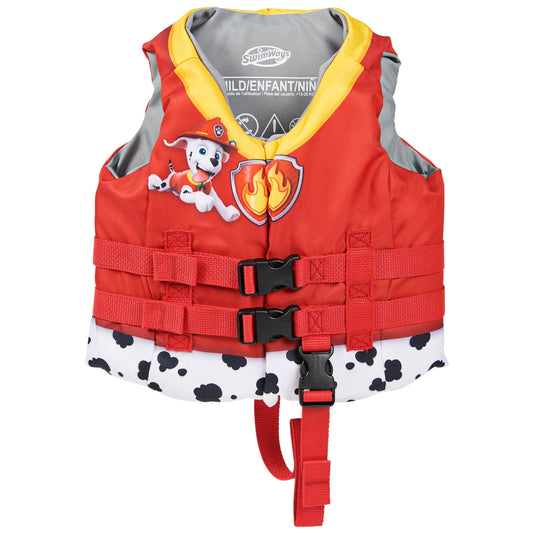 Chaleco de Natación SwimWays Paw Patrol Marshall para Niños 33-55 lbs aprobado por la Guardia Costera de EE. UU.