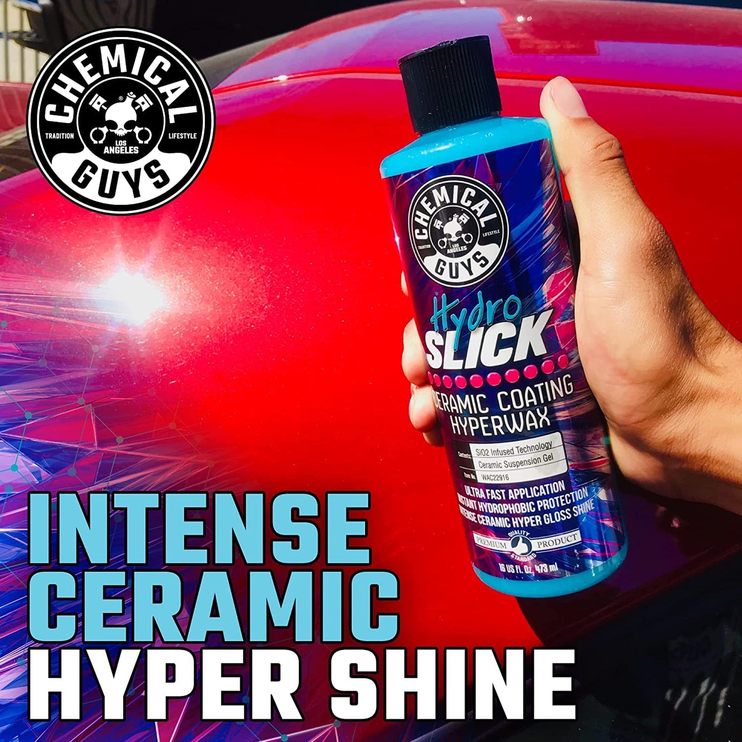 Chemical Guys HOL362 Kit de 16 piezas para el lavado y protección de coches de cerámica con pistola de espuma, cubo y (6) productos químicos de limpieza de 16 oz (Para manguera de jardín)