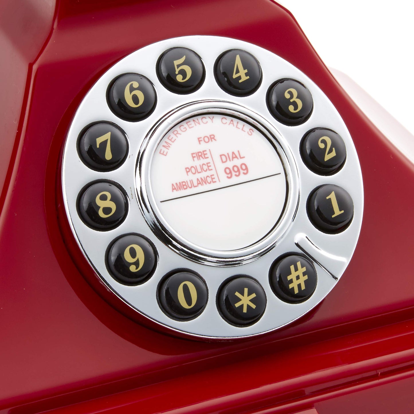 GPO GPOCARRPBRD Carrington Classic Desk Telphone Push Button Red