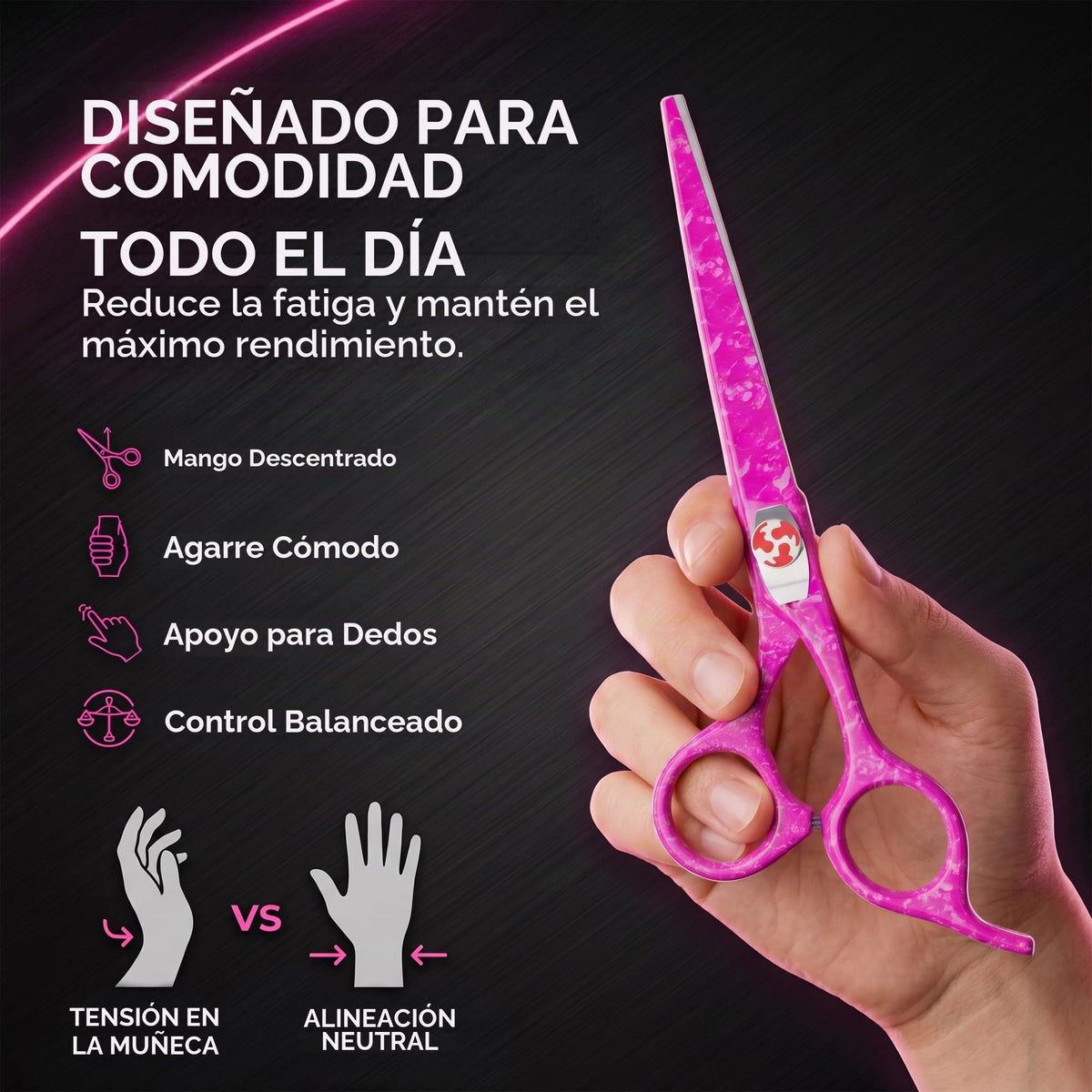 Tijeras de corte de pelo Suvorna profesionales con tijeras de adelgazamiento para corte de pelo | 2 tijeras de corte de pelo | Tijeras de pelo profesionales RightHand