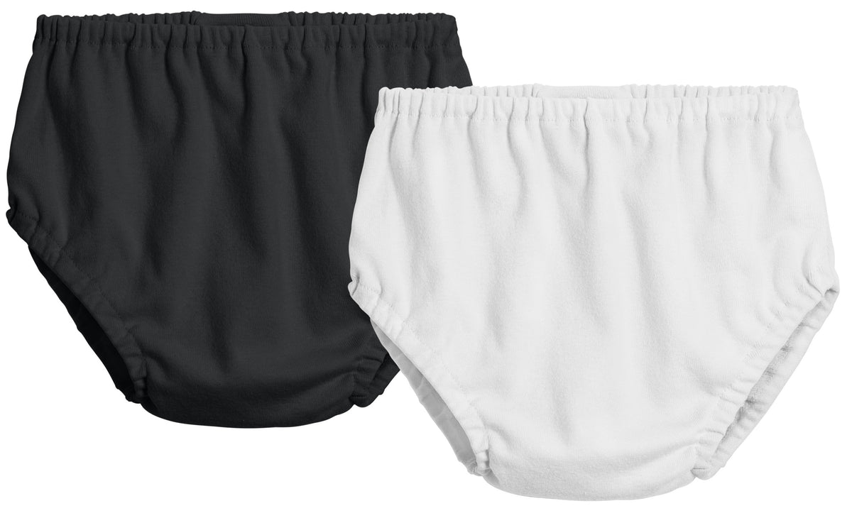 Ciudad Hilos Niños & Niñas 'algodón Basic pañal Covers fabricado en EE. UU., Negro/Blanco