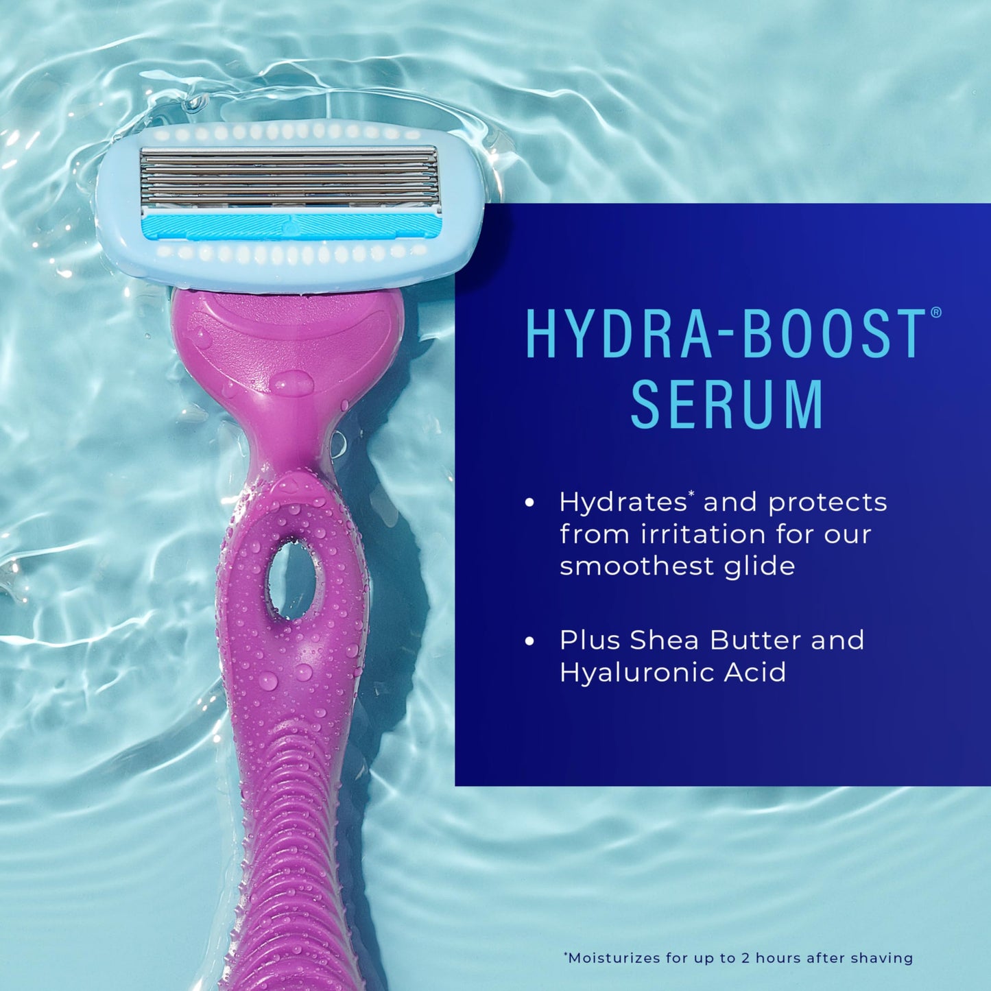 Schick Hydro Silk Razor for Women, Includes 1 Razor Handle and 2 Moisturizing Razor Blade Refills