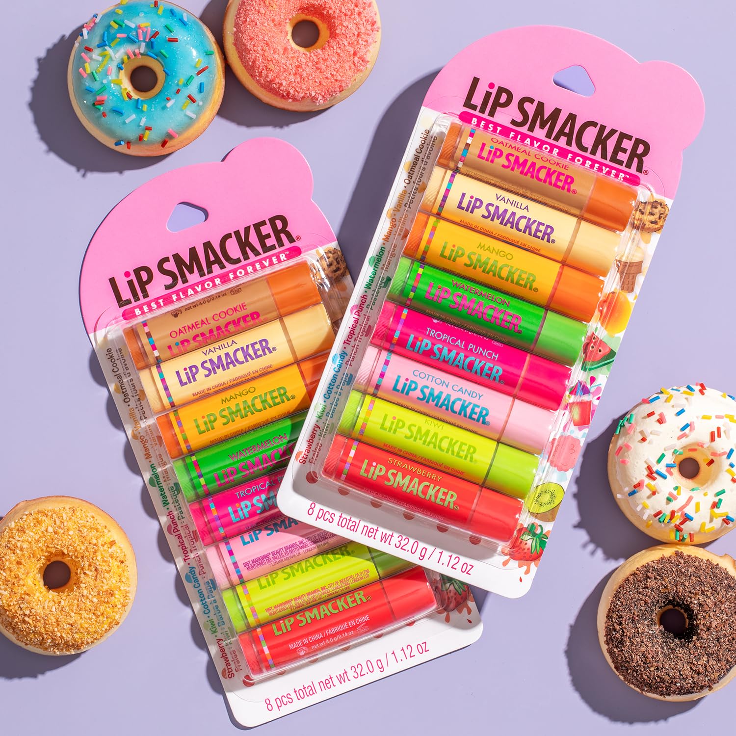 Lip Smacker Lip Party Packs - Brillo labial, 8 unidades, 574838' Party Pack individual, Paquete de 1, 32 grams, 8 unidad, 1