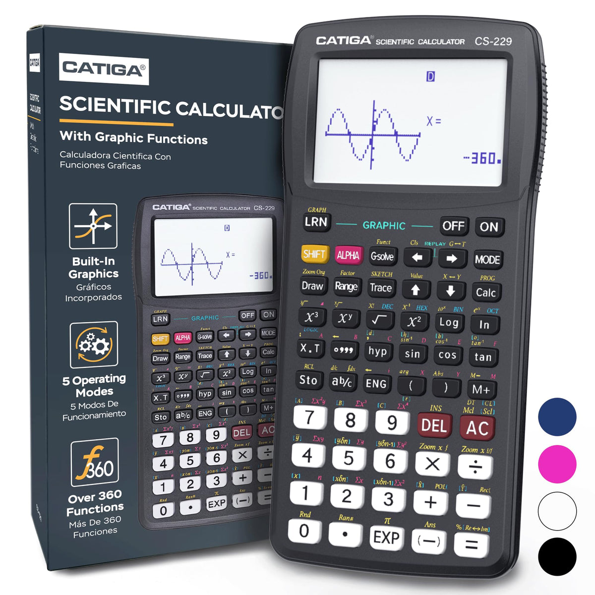 Calculadora Científica CATIGA con Funciones Gráficas para Estudiantes