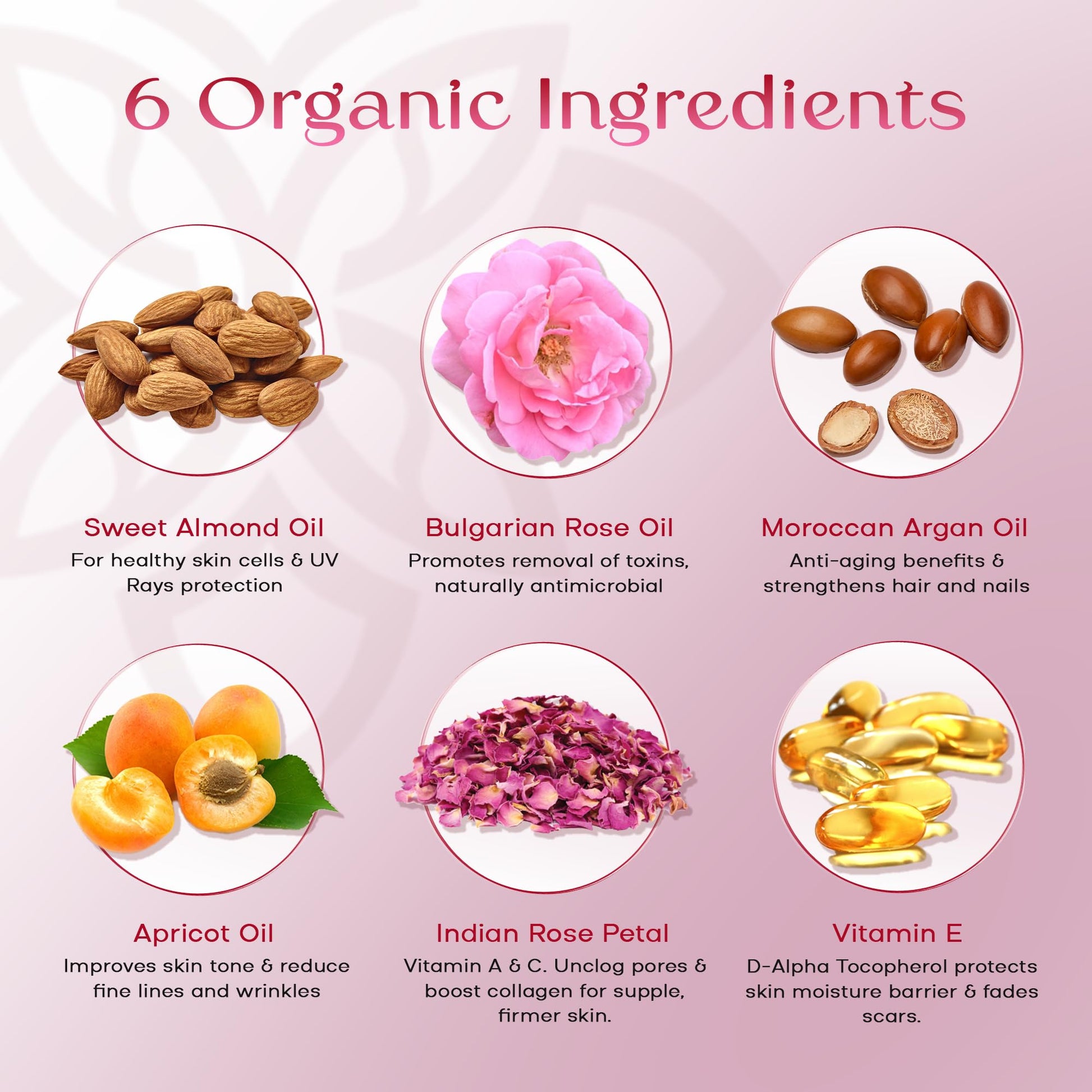 SAFA Rosé Oil - Organic Oil for Face, Body, Hair, Nails & Aromatherapy | Natural Blend of Bulgarian Damask Rose, Moroccan Argan, Sweet Almond, Vitamin E, & Apricot Oil | Moisturizer for Women & Men