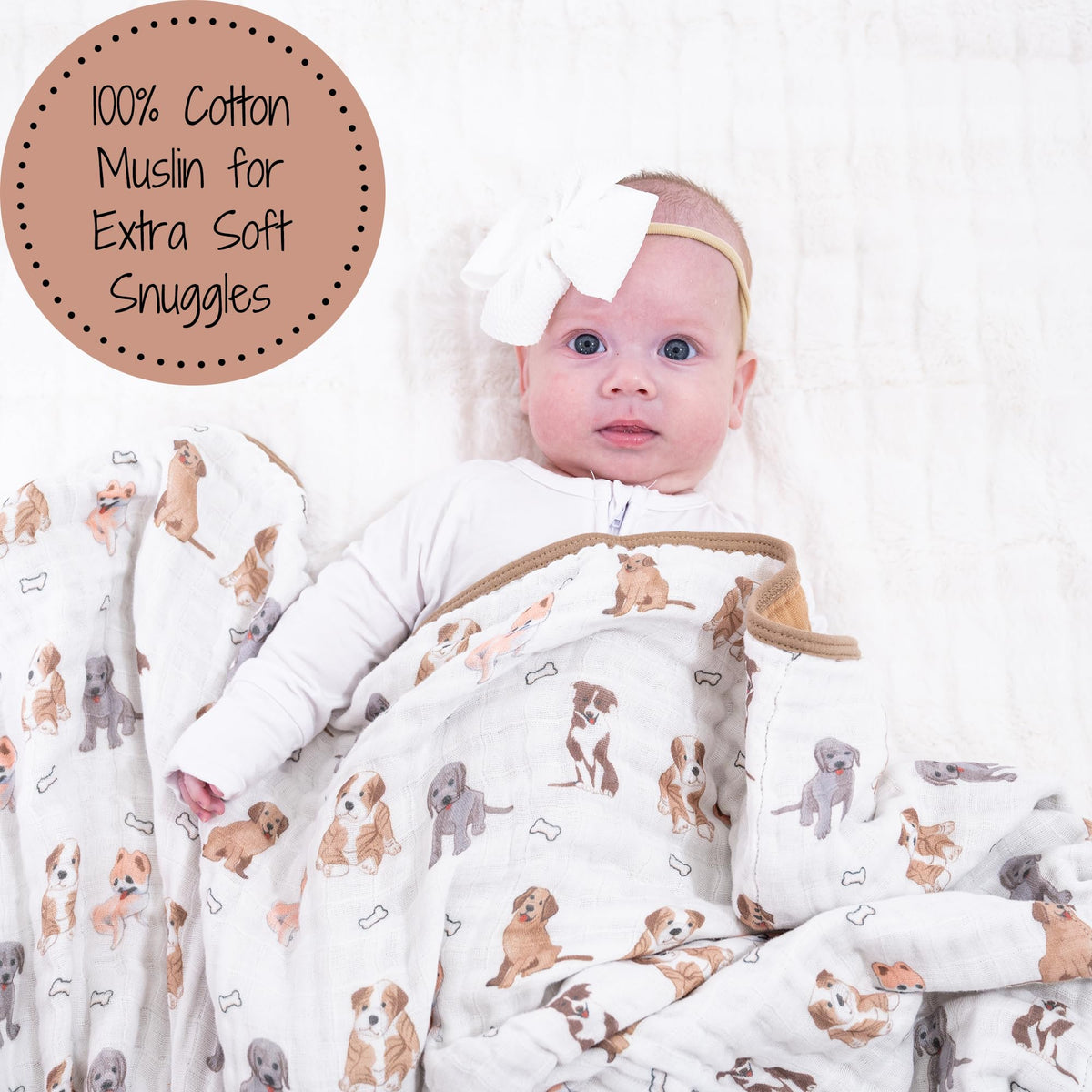LollyBanks - Manta de edredón para bebé, 100 % algodón de muselina para niños y niñas, tamaño grande de 47 x 47 pulgadas, 6 capas suave y transpirable, manta de cuna duradera, esencial para recién