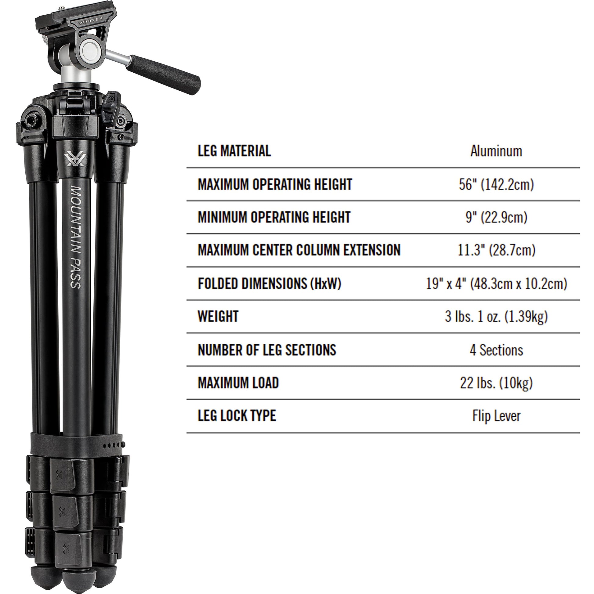 Kit de Trípode Vortex Optics Paso de Montaña
