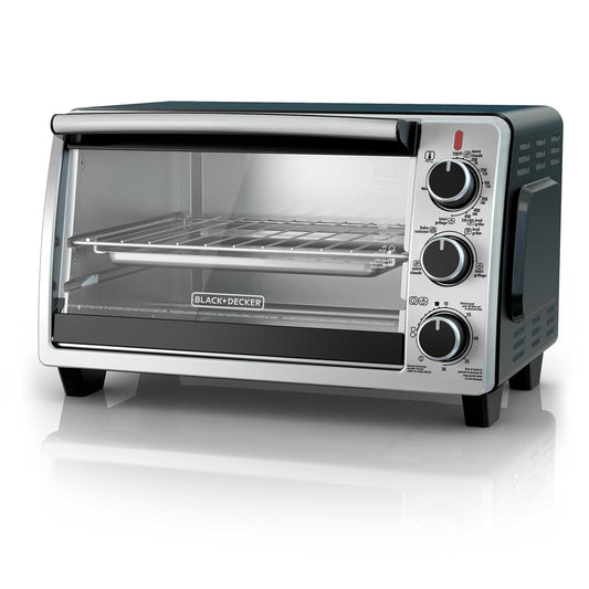 Black+Decker TO1675B Horno tostador de convección para 6 rebanadas, para cubierta, TO1950SBD, Negro, Una talla, 1