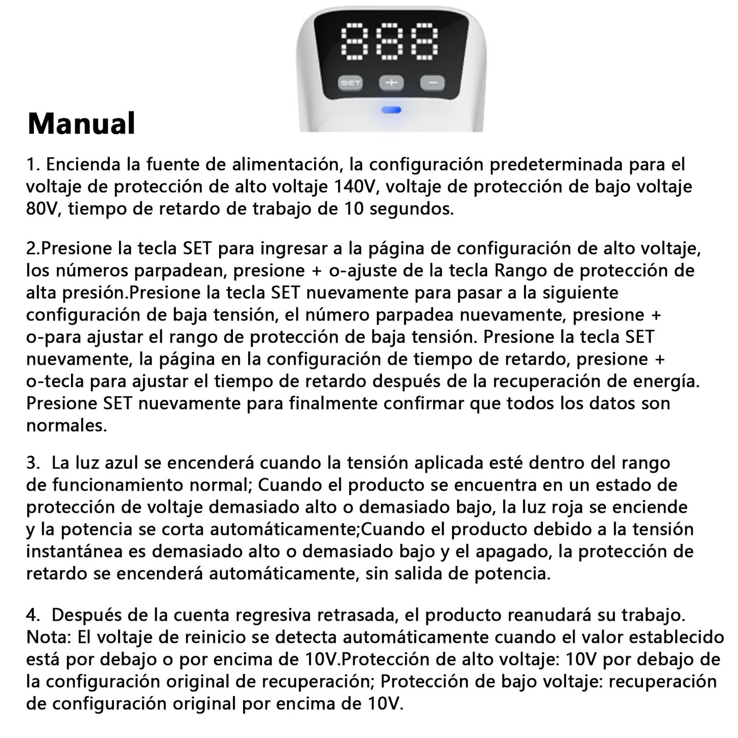 Regulador de Voltaje y Protector 1800W con Pantalla Digital para Refrigerador y Lavadora 15A, voltaje de salida es 150V
