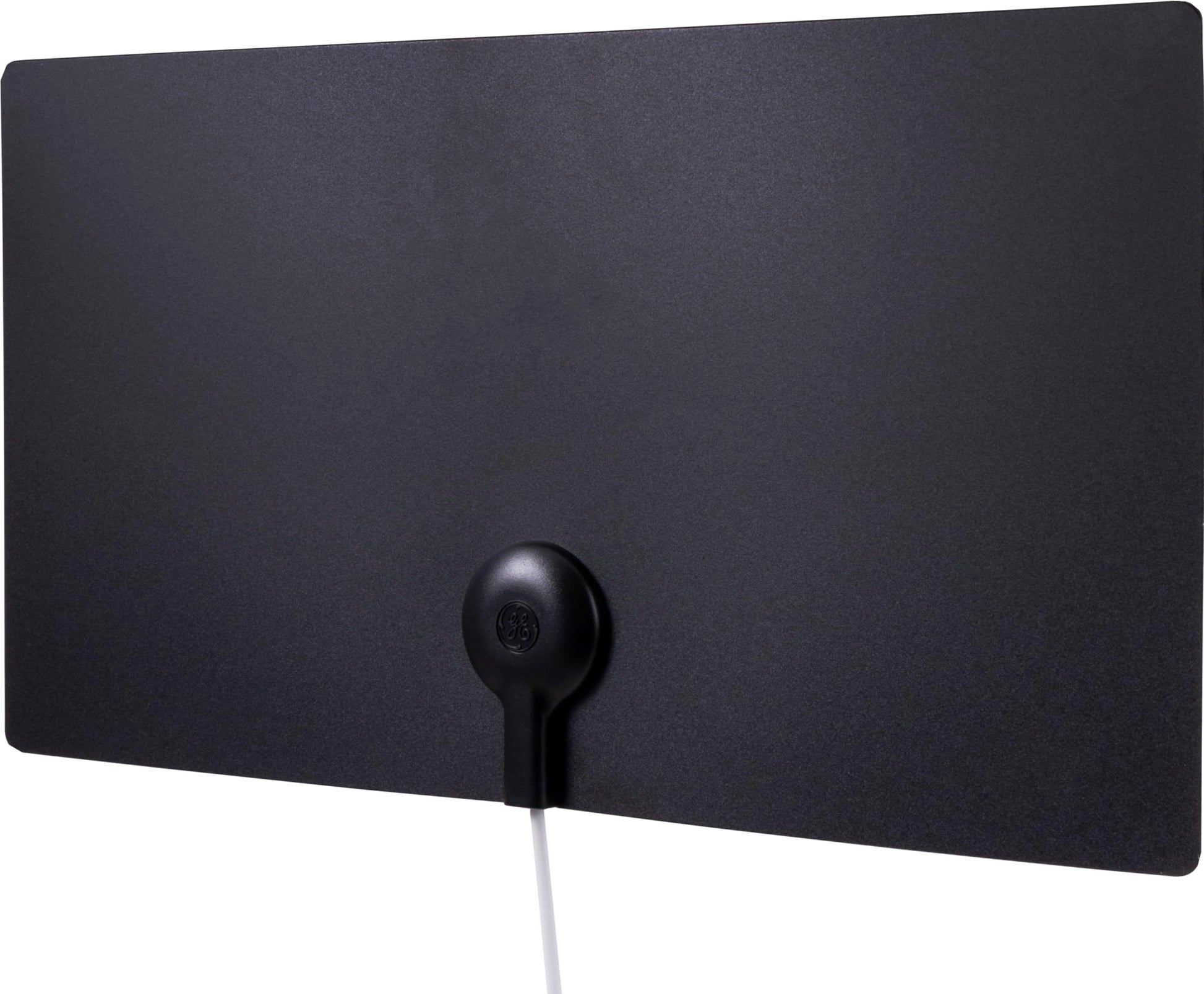 GE Antena de TV Interior Ultra Edge, Negro, Blanco, 4K 1080P VHF UHF, Antena de Largo Alcance, Digital, Antena HDTV, Compatible con Smart TV, Cable coaxial de 6 pies, 11264