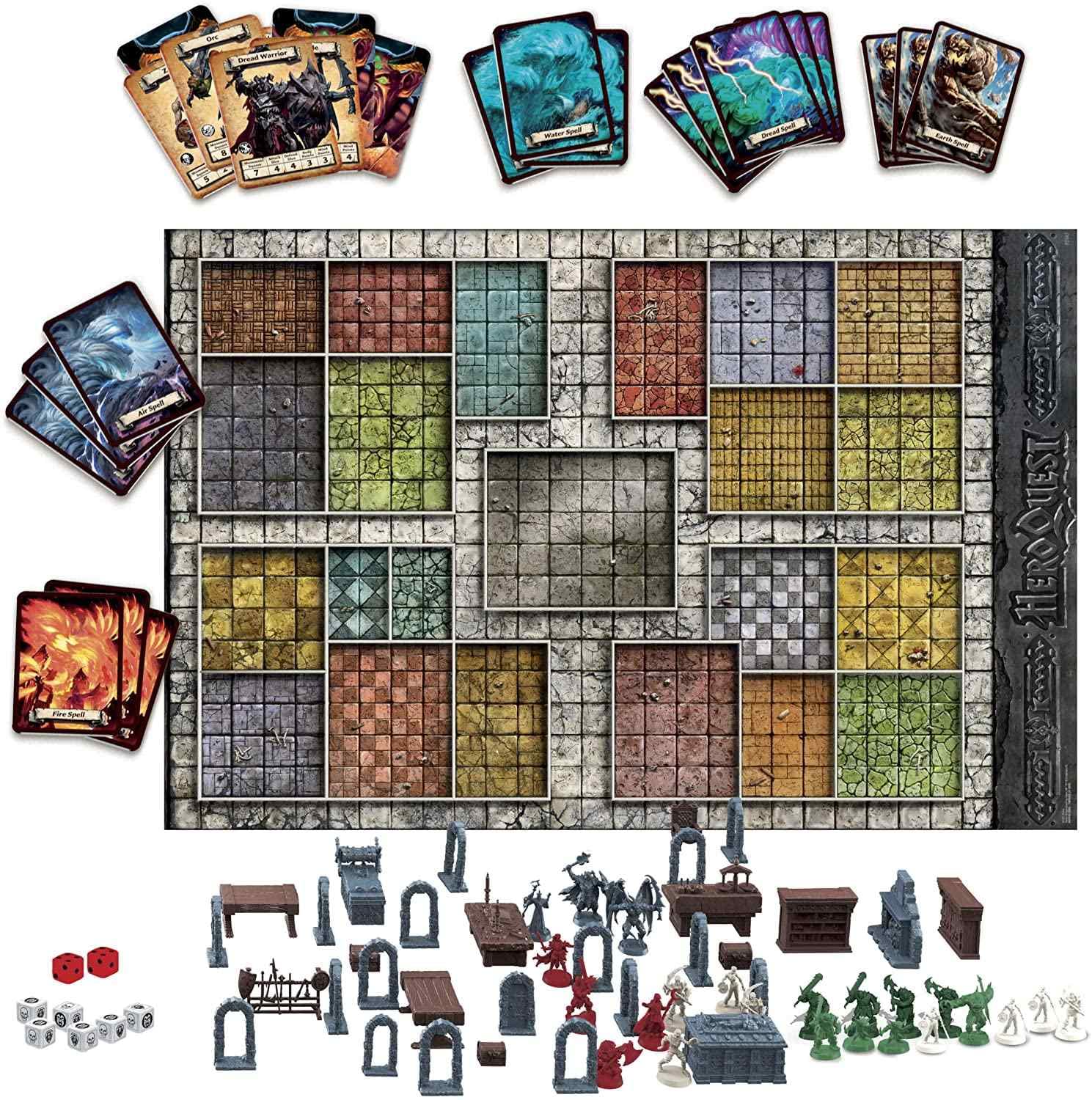 Avalon Hill Hasbro Gaming HeroQuest Juego de Mesa con Sistema de Juego, Juego de Aventura inmersiva de Mazmorras y orugas para Edades de 14 años en adelante, 2 a 5 Jugadores