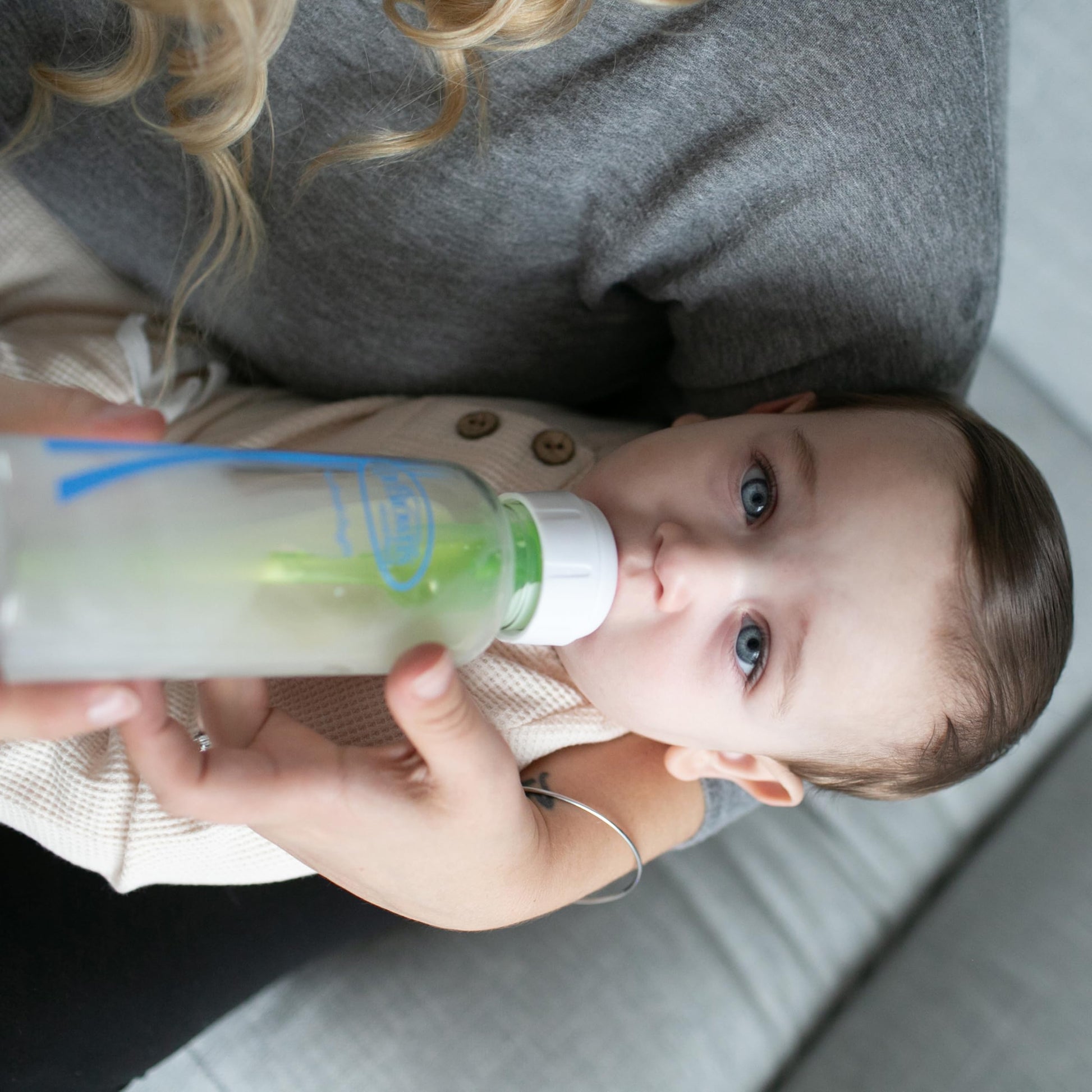 Dr. Brown's Options+ Narrow Bottle, Glass Baby Bottle with Silicone Sleeve Variety Pack 8 Ounce - Glow/Blue/Mint